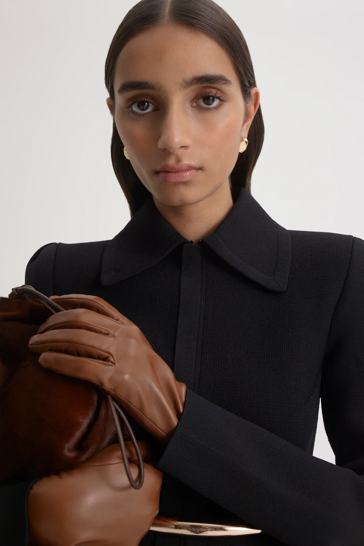 CREPE KNIT PEPLUM COLLAR JACKET - Image 9