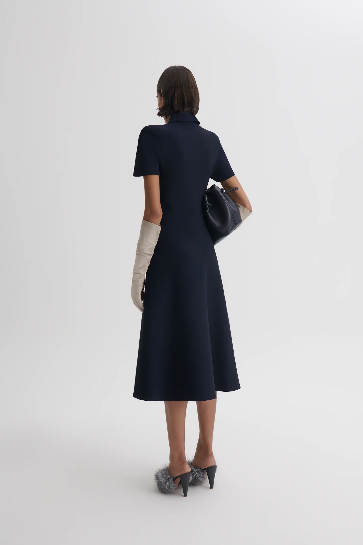 CREPE KNIT POPPY SHIRT DRESS - Image 5