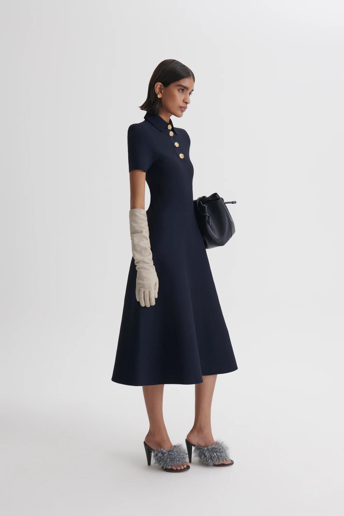 CREPE KNIT POPPY SHIRT DRESS - Image 6