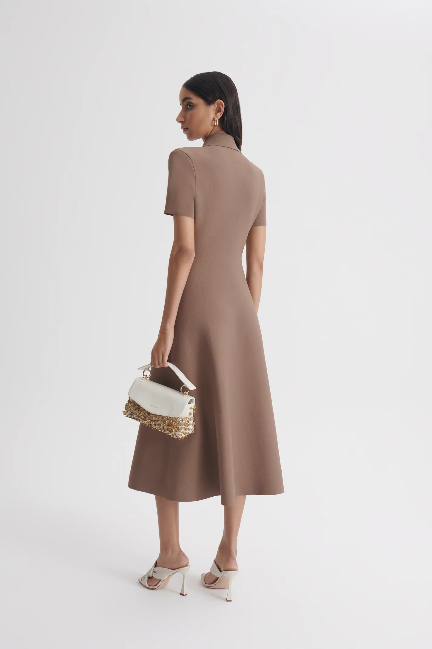 CREPE KNIT POPPY SHIRT DRESS - Image 5