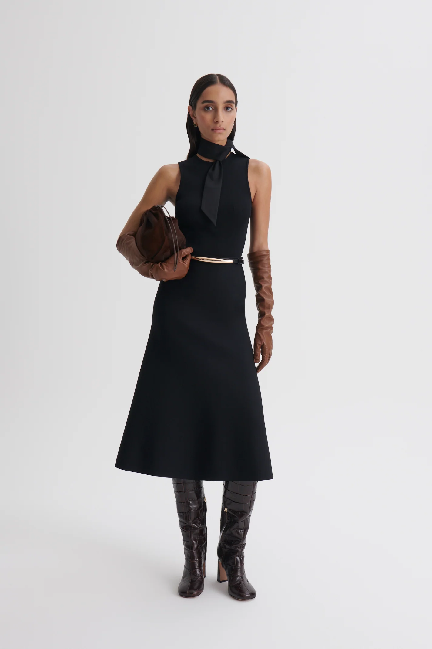 CREPE KNIT SOFT HEM SKIRT - Image 4