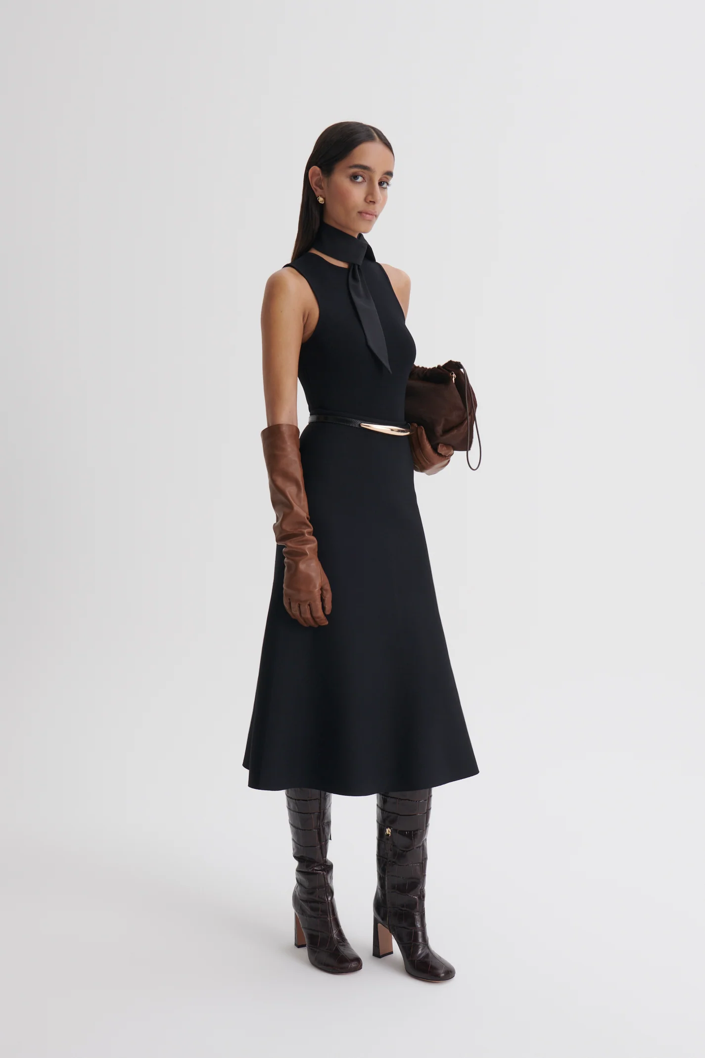 CREPE KNIT SOFT HEM SKIRT - Image 5