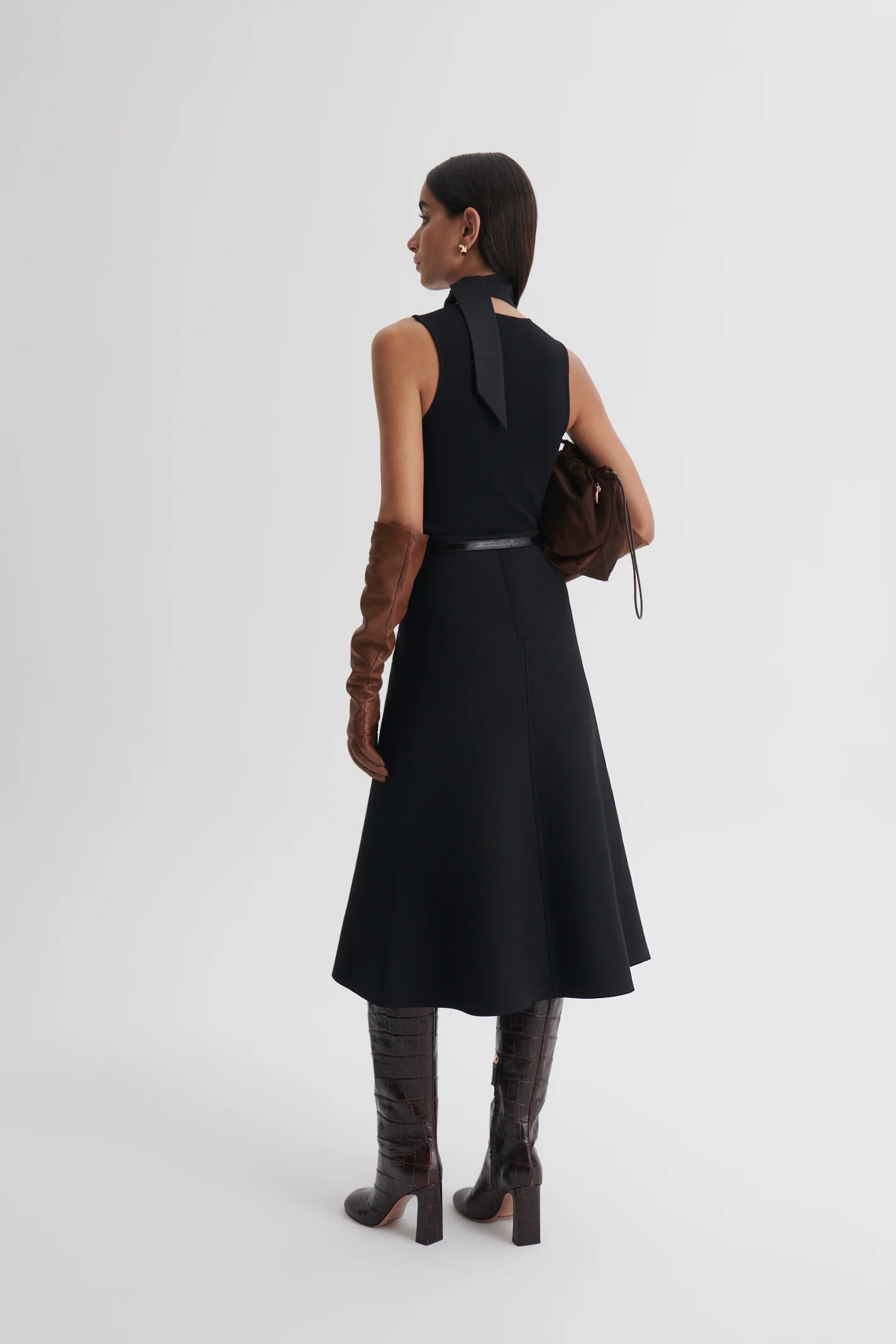 CREPE KNIT SOFT HEM SKIRT - Image 6