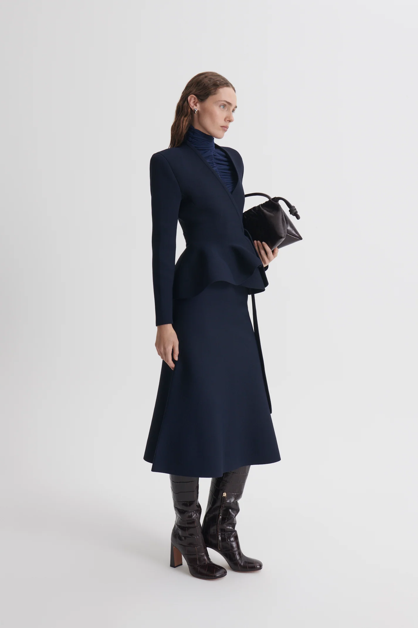 CREPE KNIT SOFT HEM SKIRT - Image 4