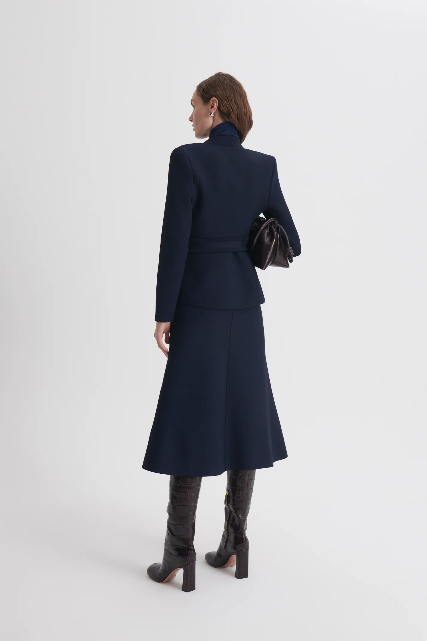 CREPE KNIT SOFT HEM SKIRT - Image 5