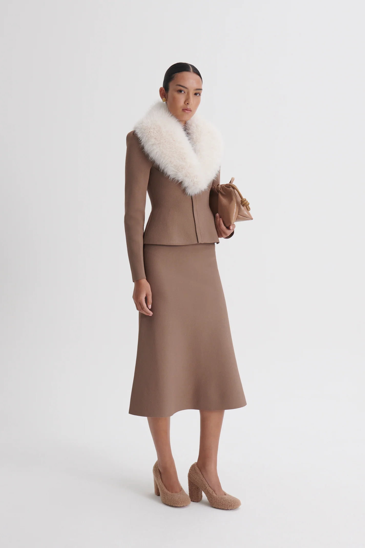CREPE KNIT SOFT HEM SKIRT - Image 5