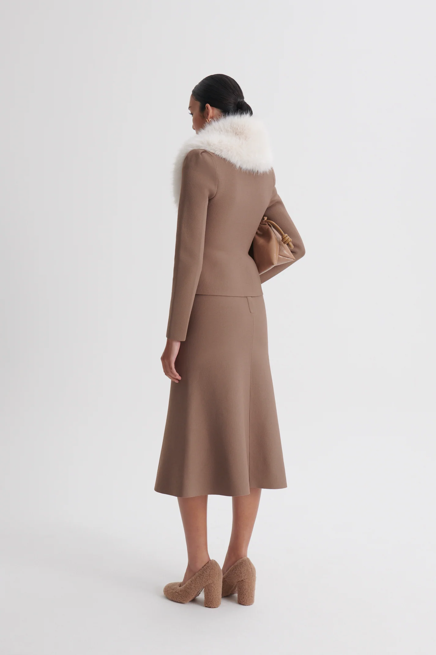 CREPE KNIT SOFT HEM SKIRT - Image 6