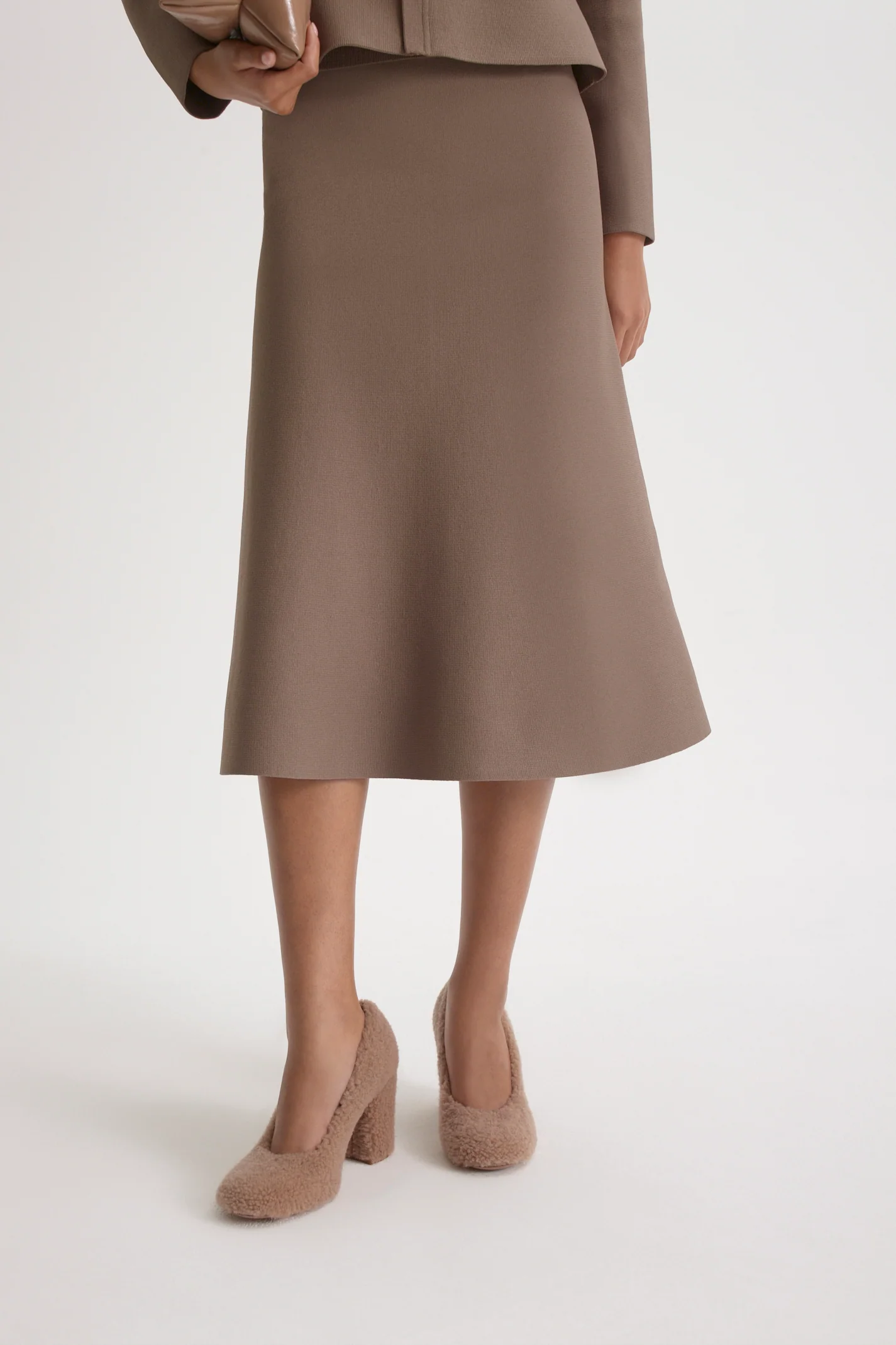 CREPE KNIT SOFT HEM SKIRT - Image 7
