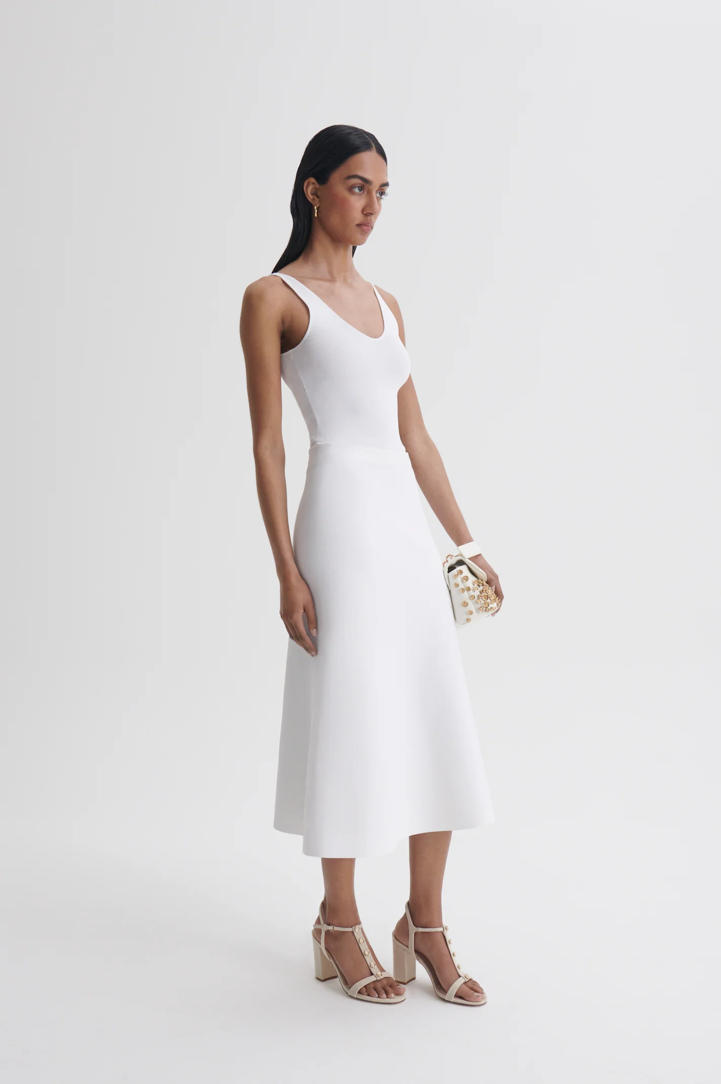 CREPE KNIT SOFT HEM SKIRT - Image 4