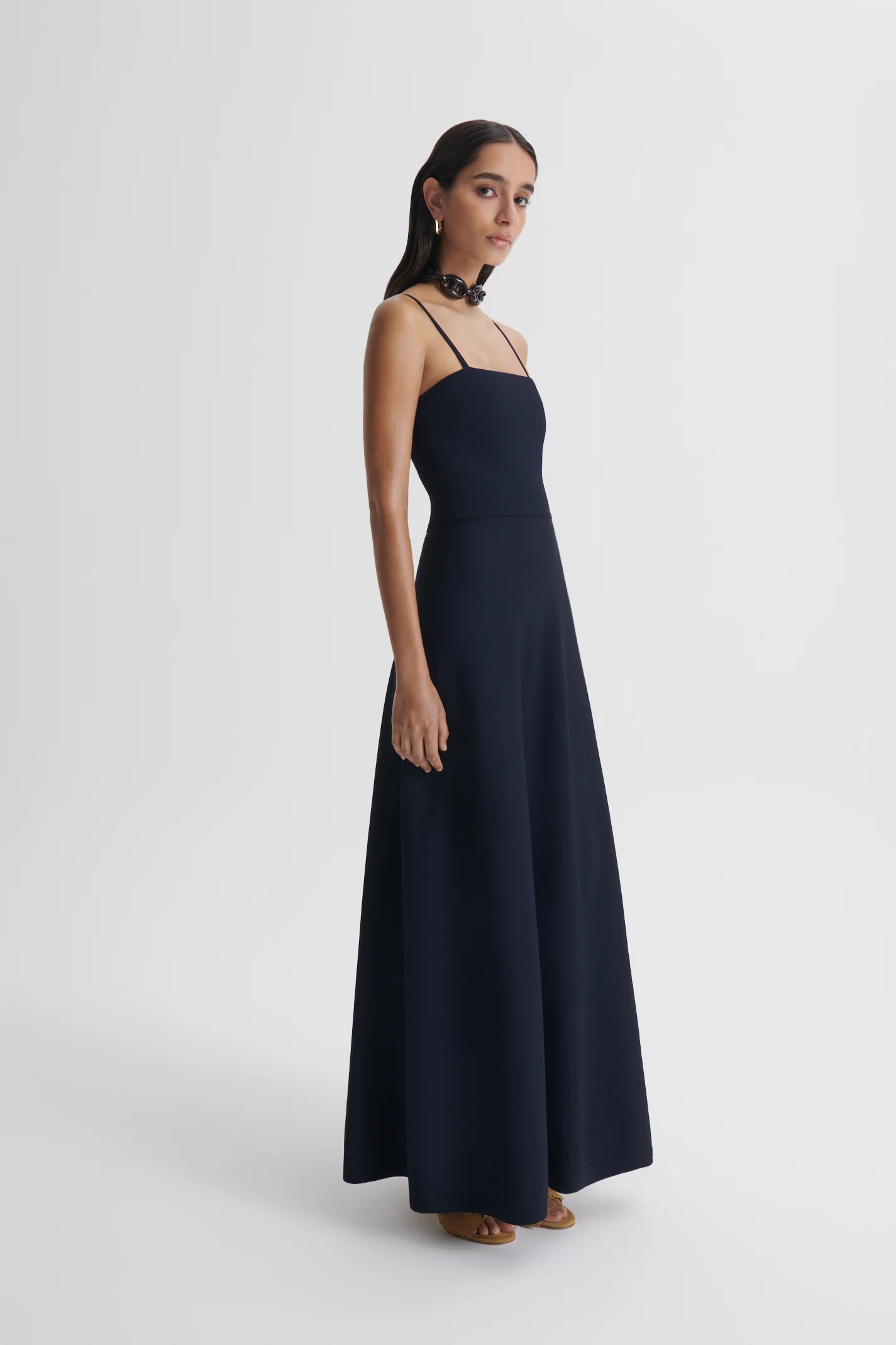 CREPE KNIT SQUARE NECK SFT DRESS - Image 4