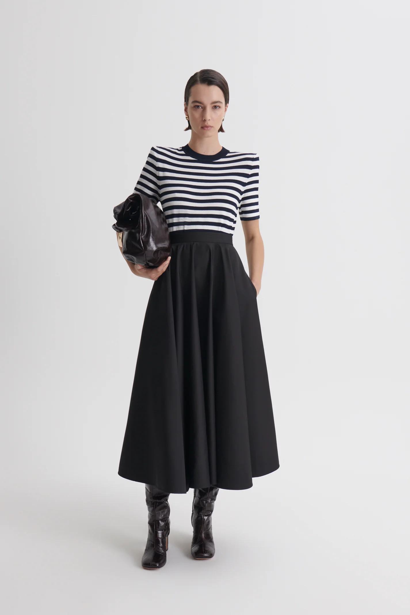 CREPE KNIT STRIPE TSHIRT - Image 4