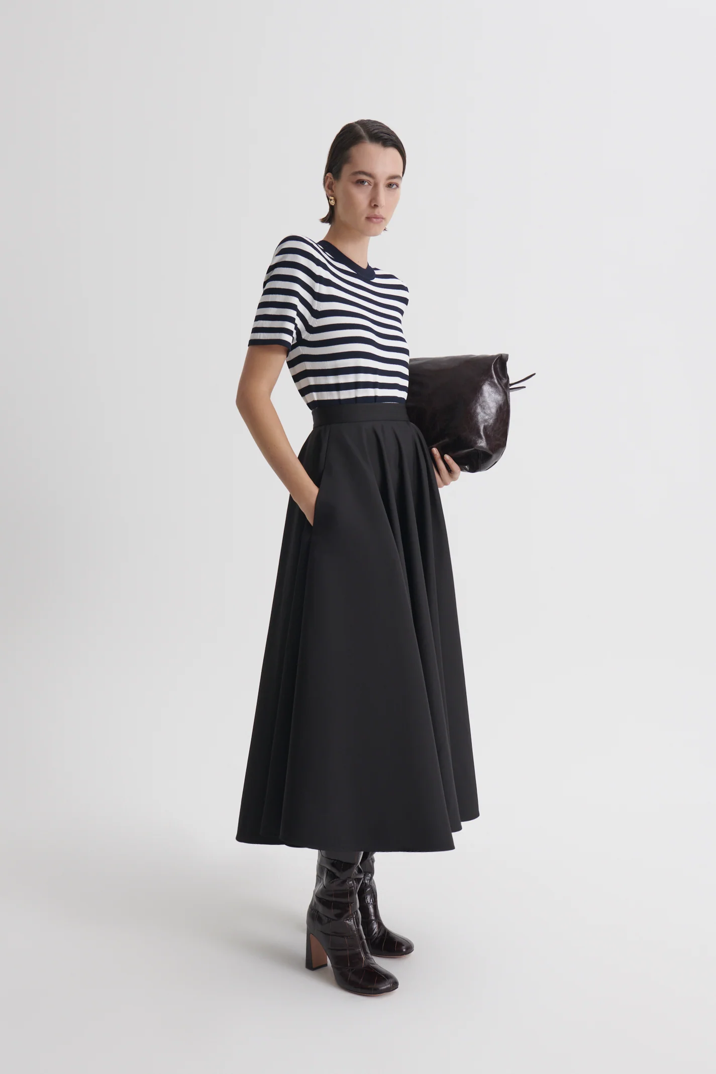 CREPE KNIT STRIPE TSHIRT - Image 5
