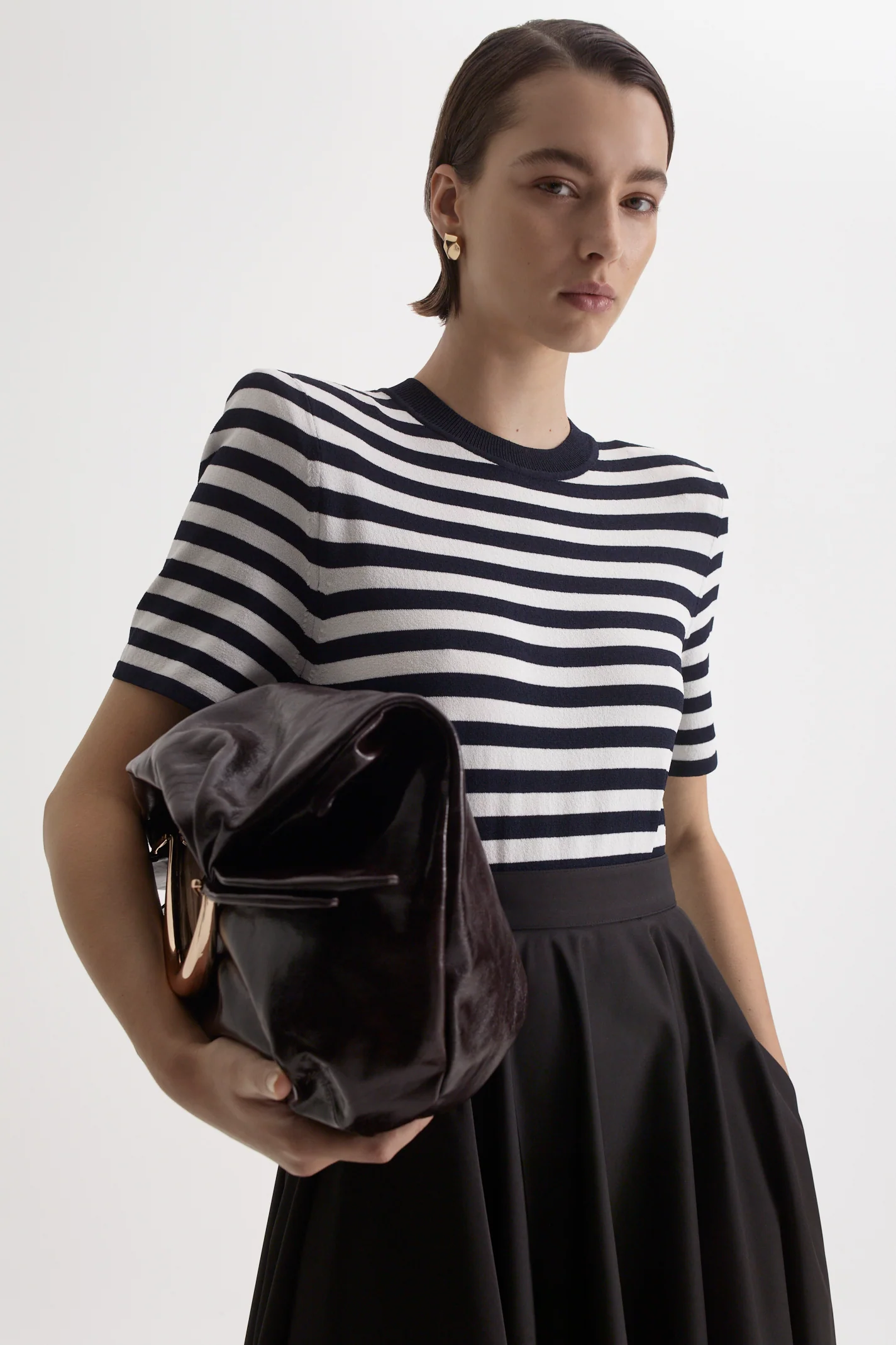 CREPE KNIT STRIPE TSHIRT - Image 7