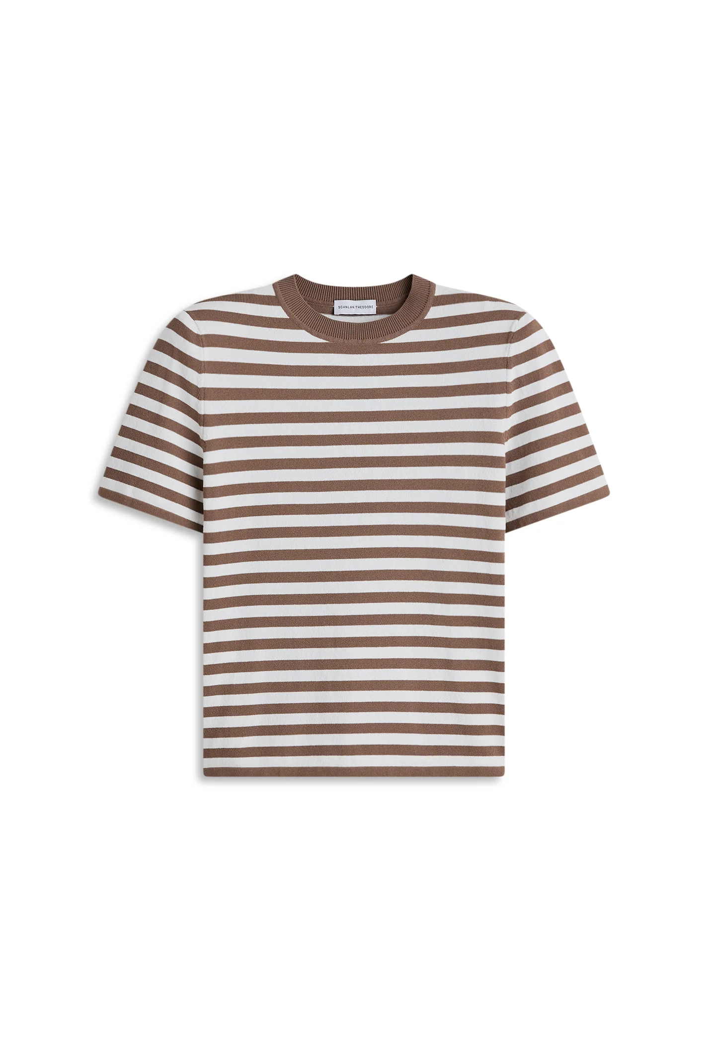 CREPE KNIT STRIPE TSHIRT