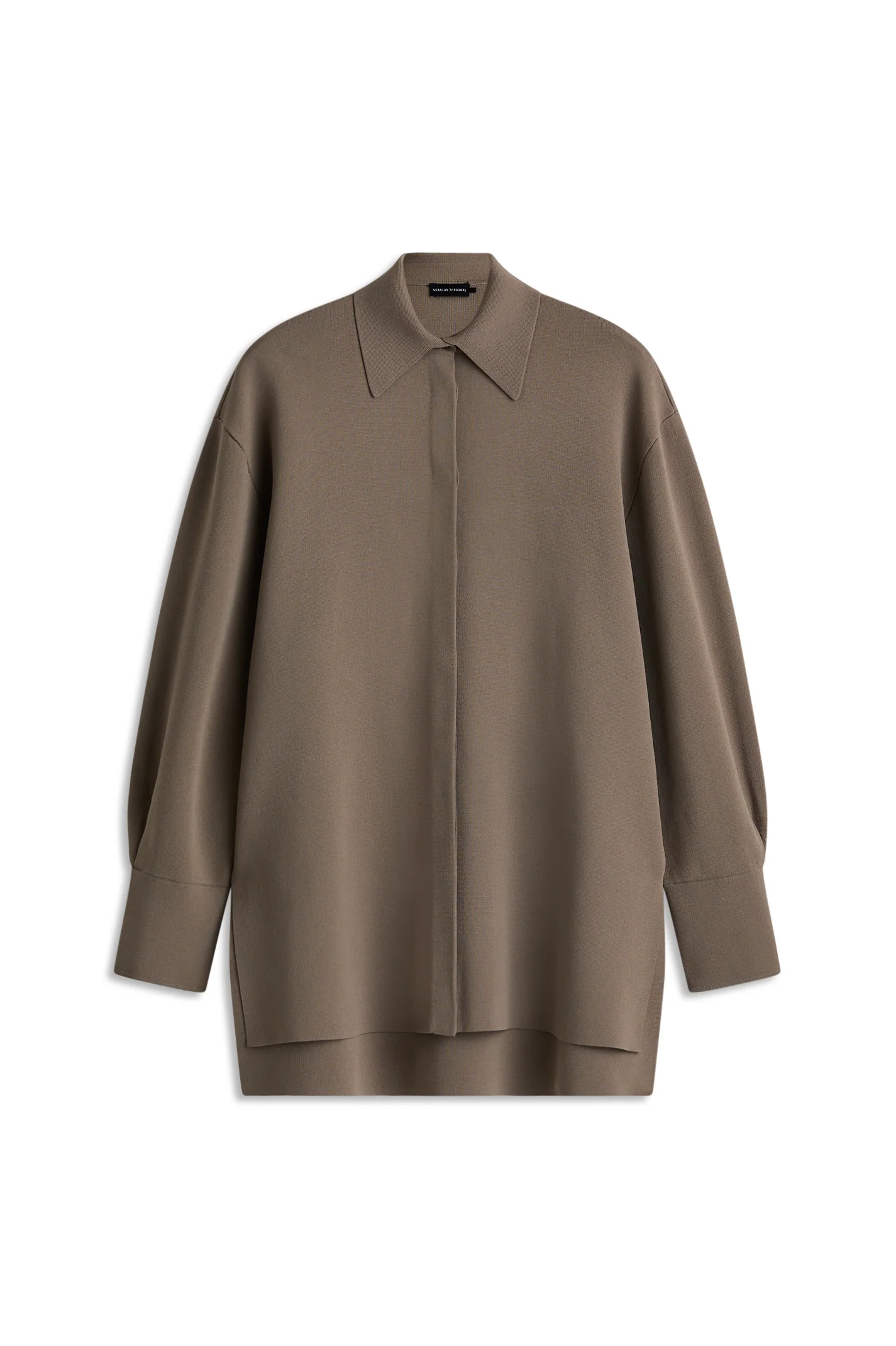 CREPE KNIT TIE SHIRT