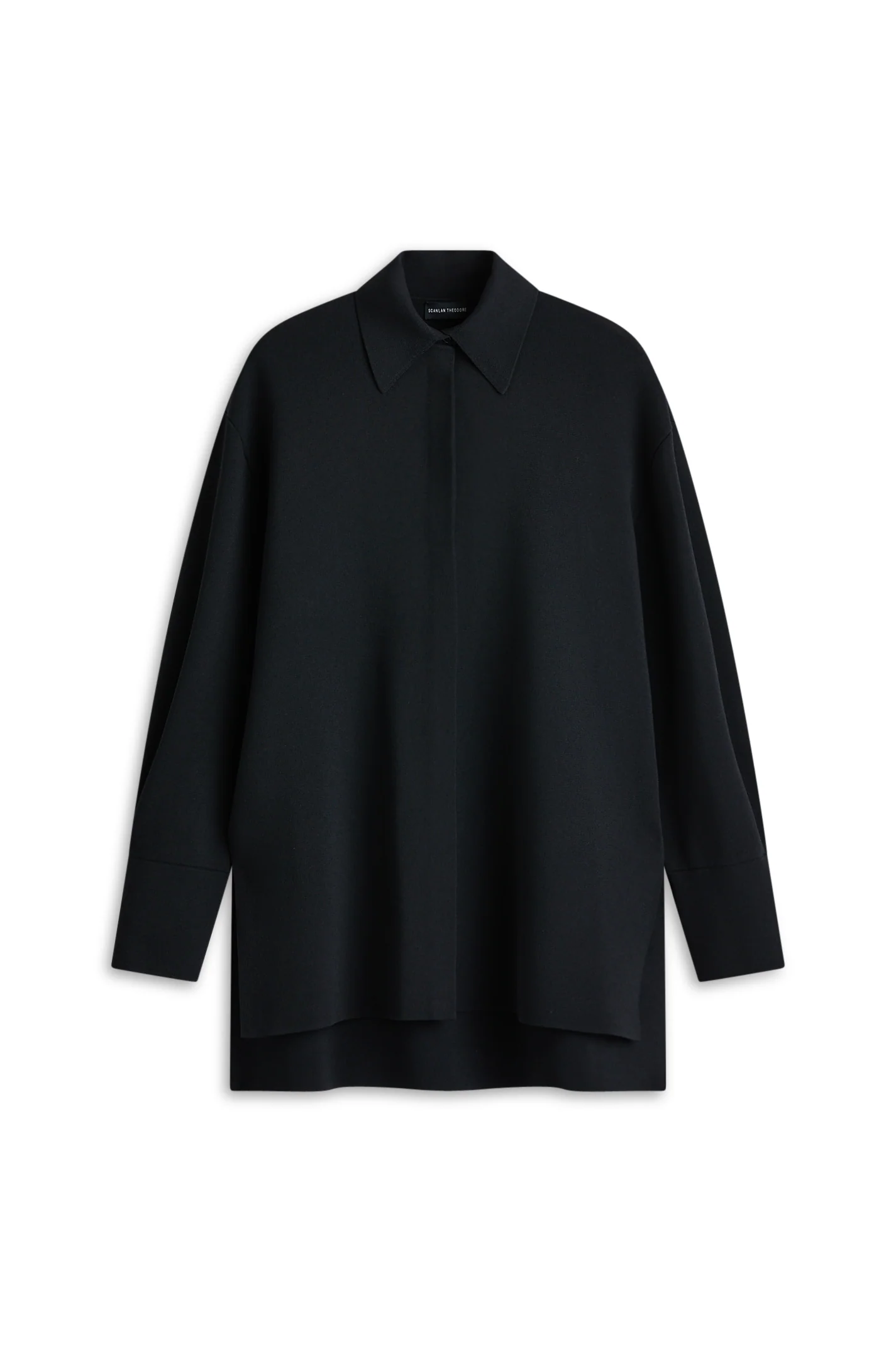 CREPE KNIT TIE SHIRT
