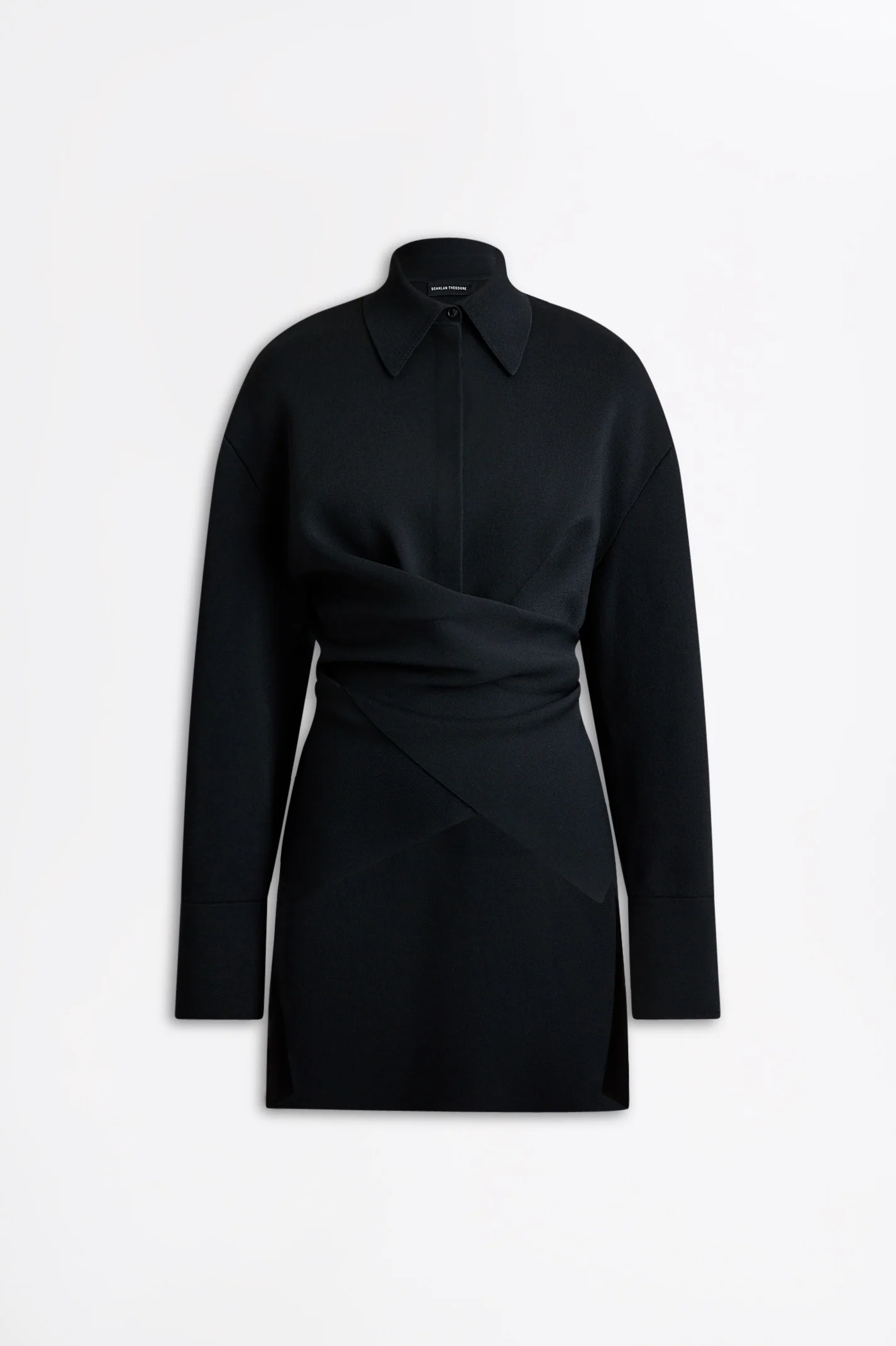 CREPE KNIT TIE SHIRT - Image 2