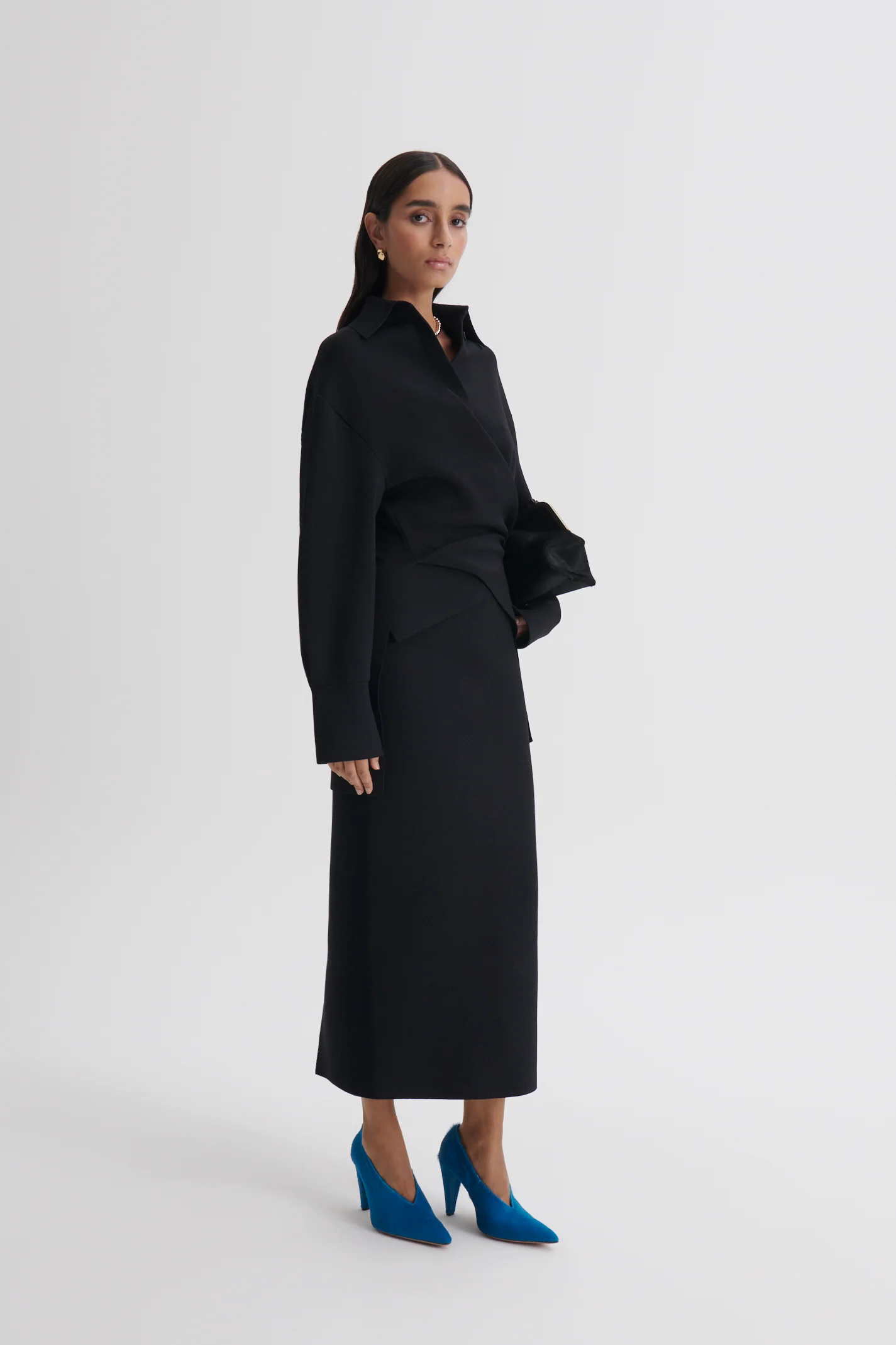 CREPE KNIT TIE SHIRT - Image 4