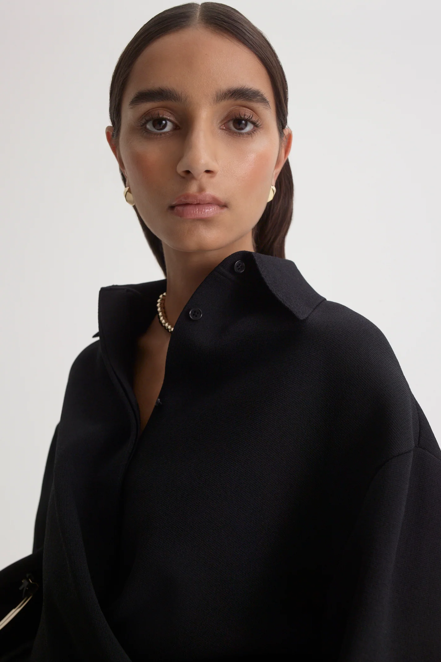 CREPE KNIT TIE SHIRT - Image 7