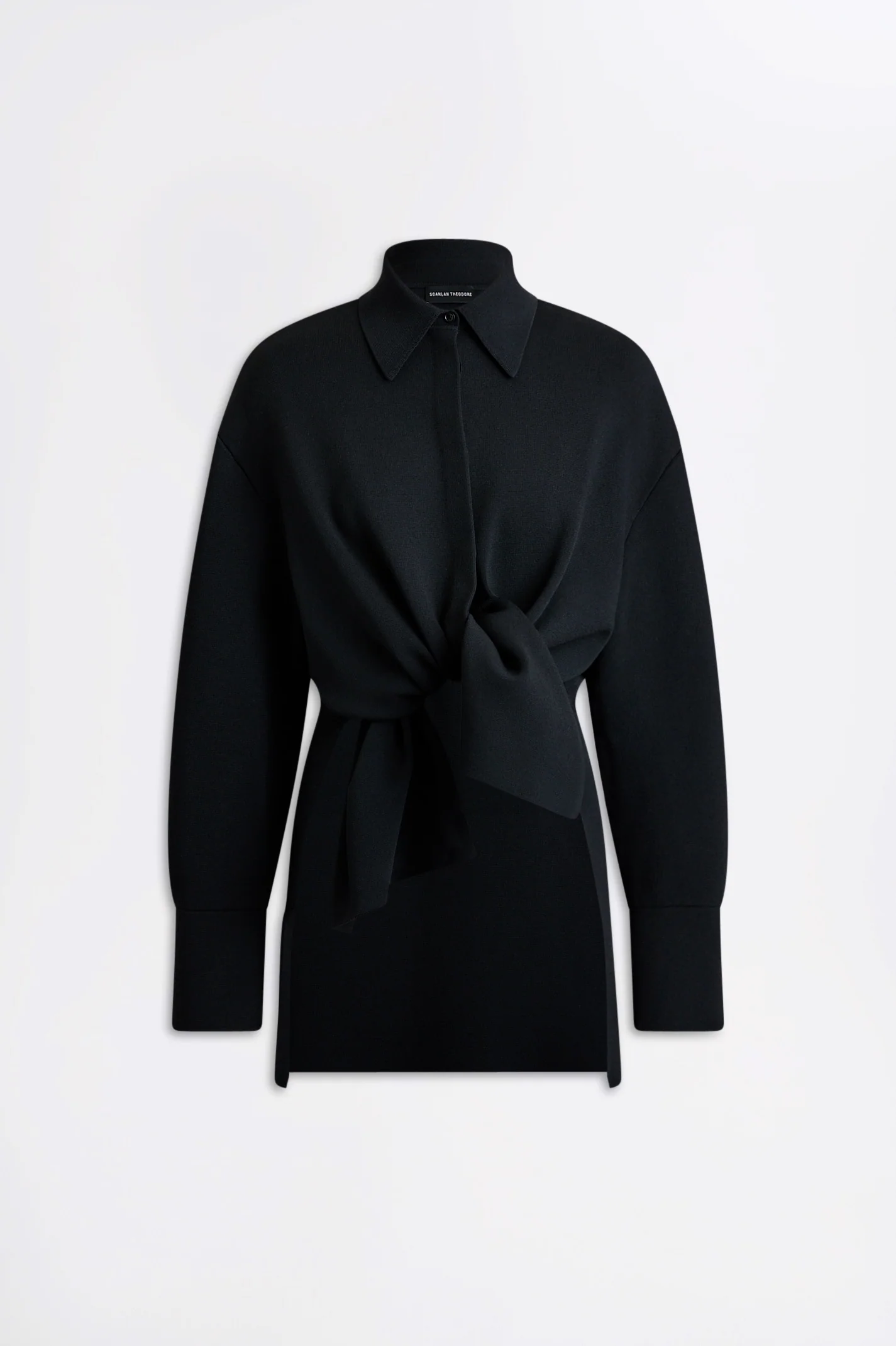 CREPE KNIT TIE SHIRT - Image 9