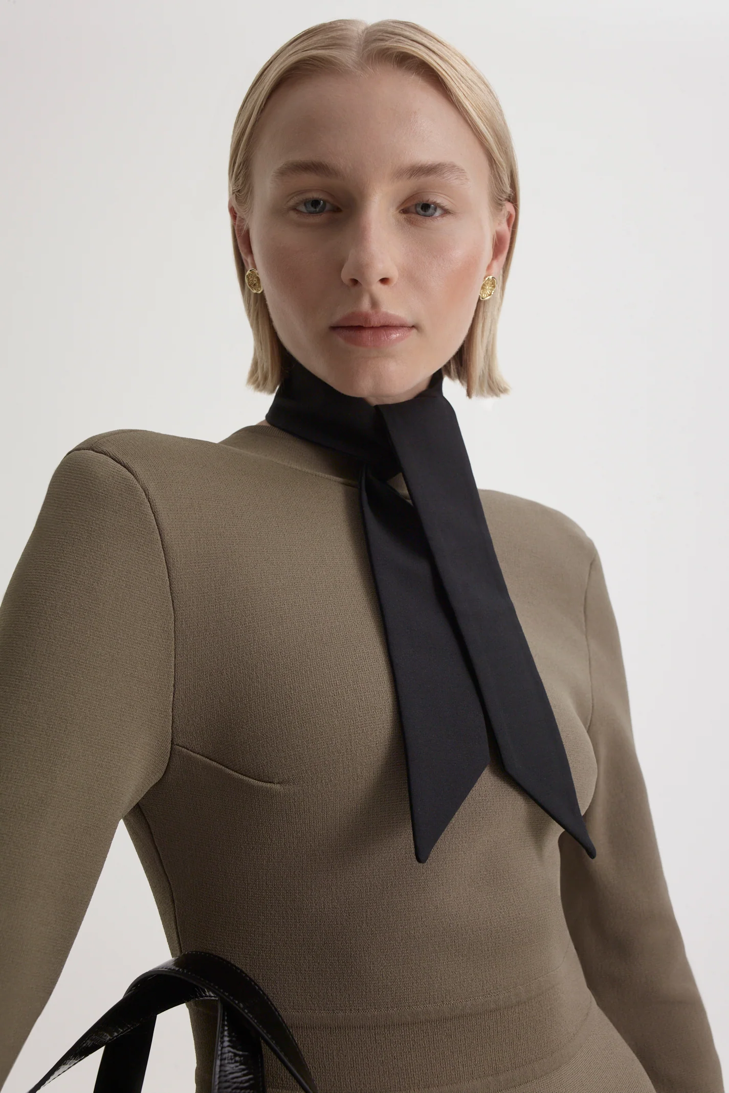 CREPE KNIT WRAP BACK DRESS - Image 6