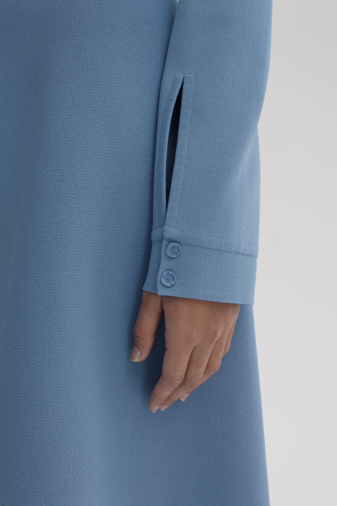 CREPE KNIT WRAP BACK DRESS - Image 10