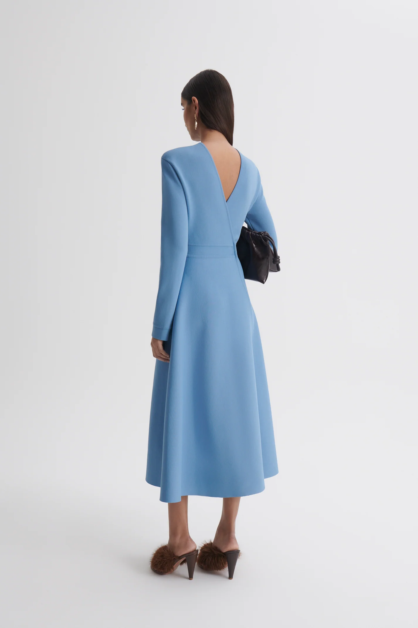 CREPE KNIT WRAP BACK DRESS - Image 6