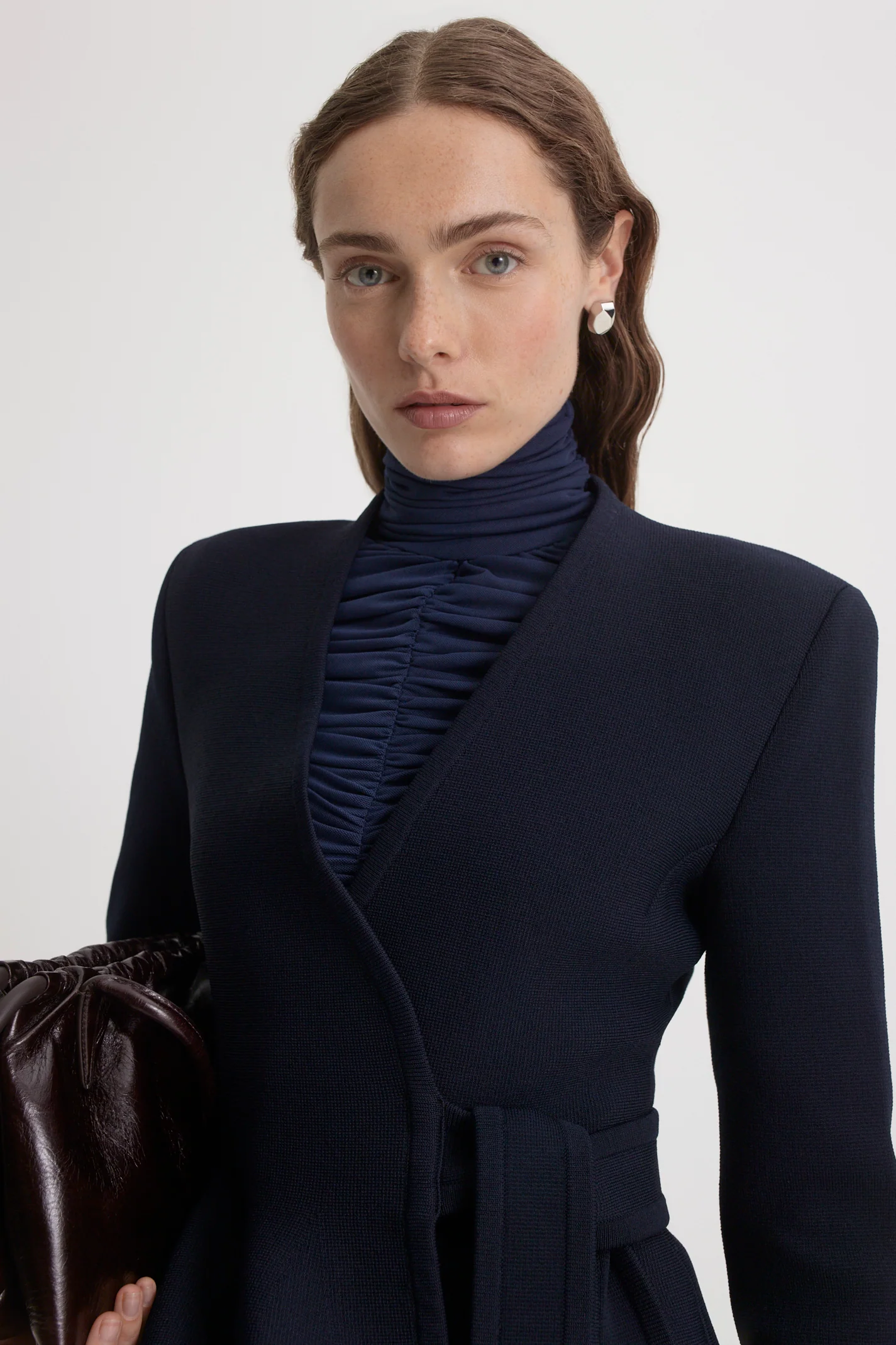 CREPE KNIT WRAP JACKET - Image 6
