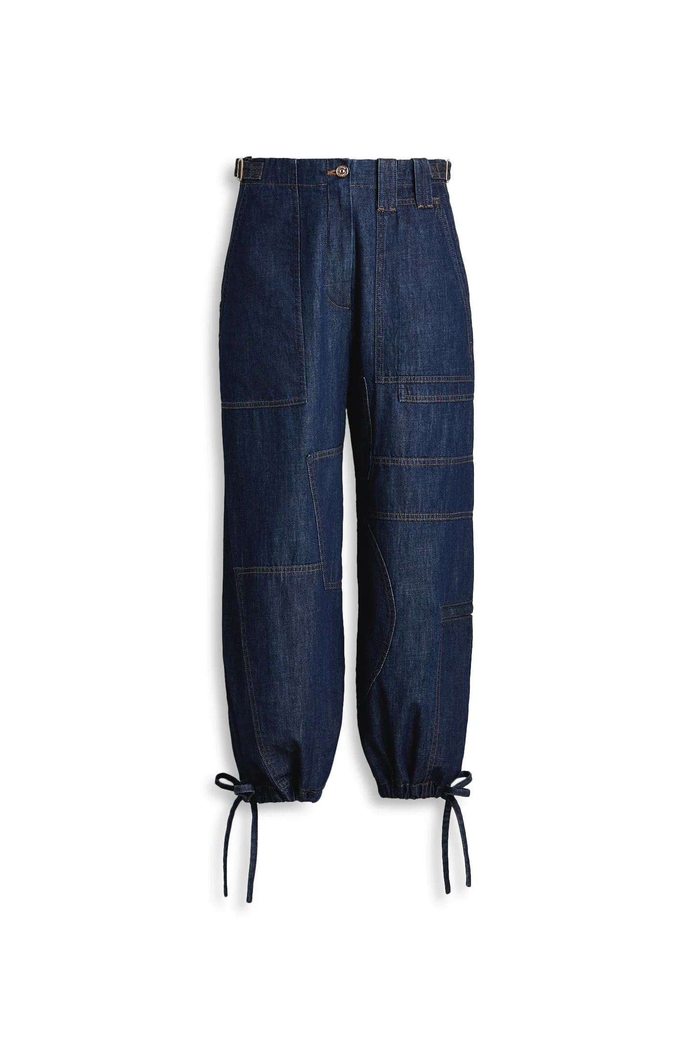 DENIM CROPPED CARGO JEAN