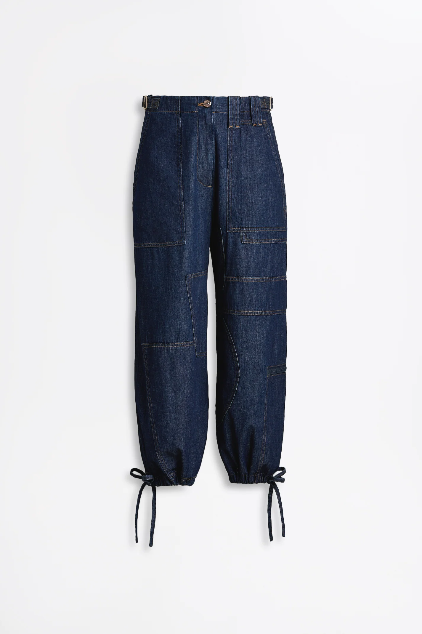 DENIM CROPPED CARGO JEAN - Image 2