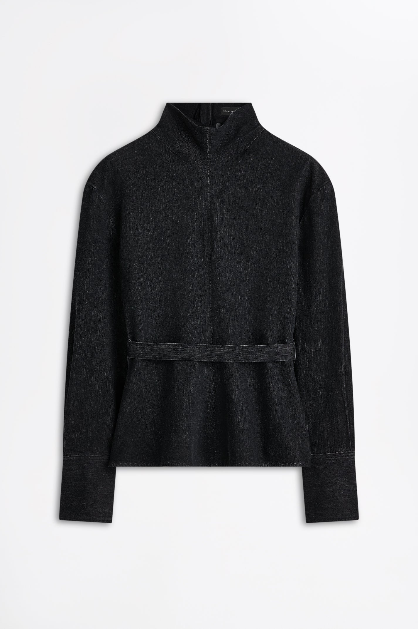 DENIM FUNNEL NECK TOP - Image 2