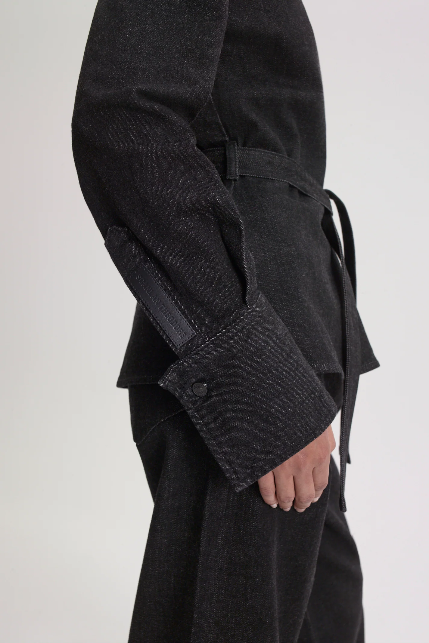 DENIM FUNNEL NECK TOP - Image 8