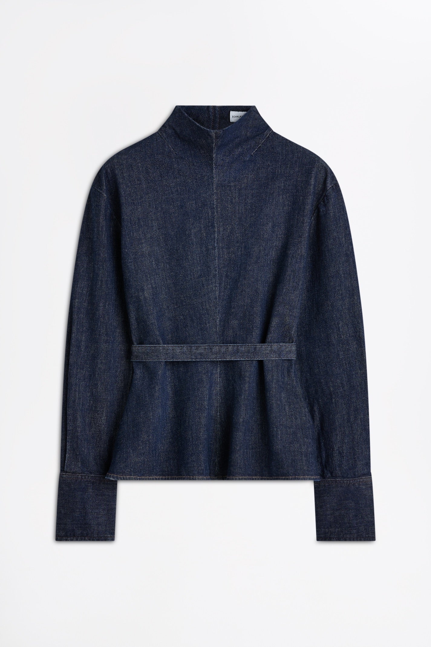 DENIM FUNNEL NECK TOP - Image 2
