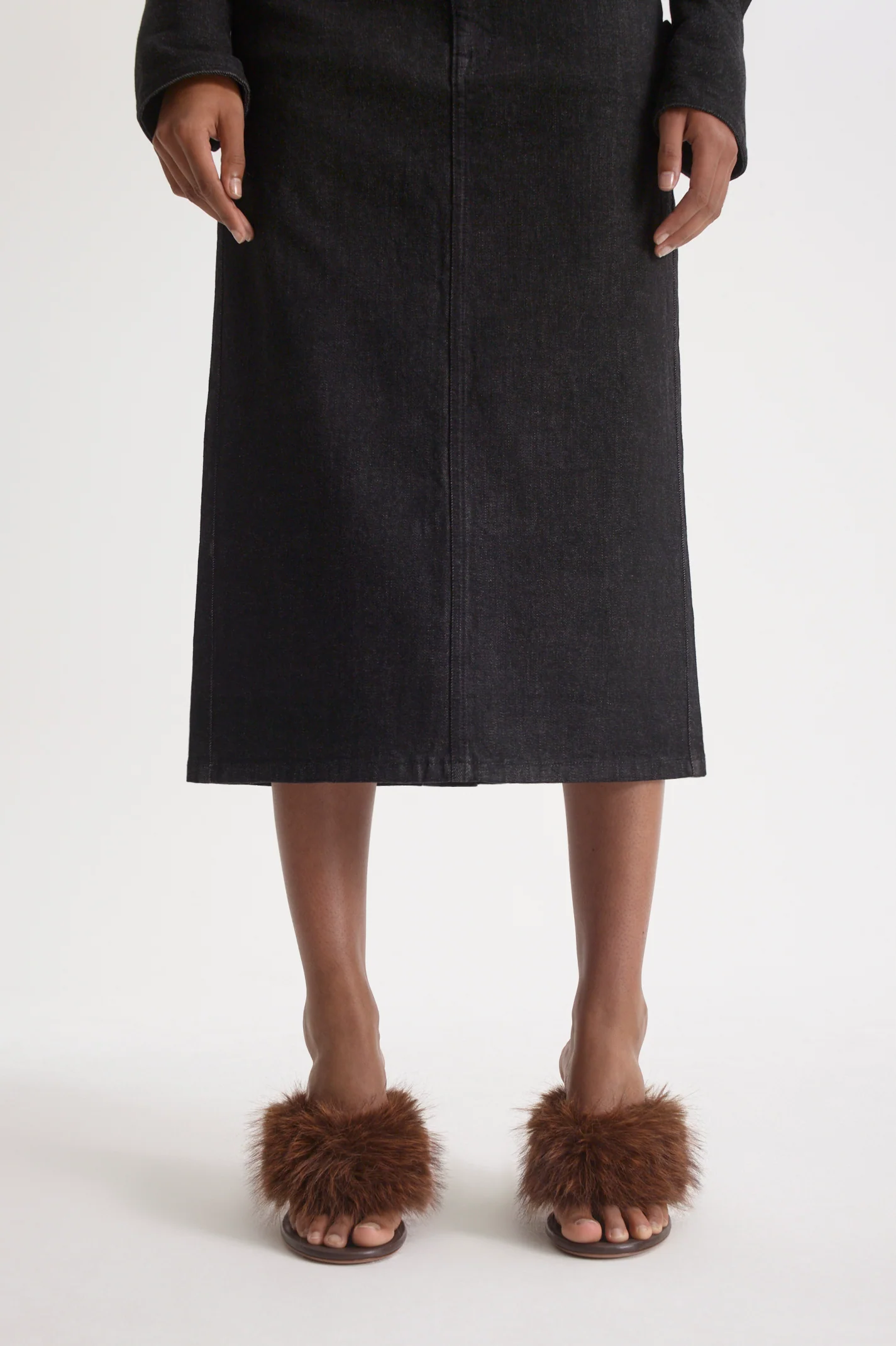 DENIM MID WAIST PENCIL SKIRT - Image 8