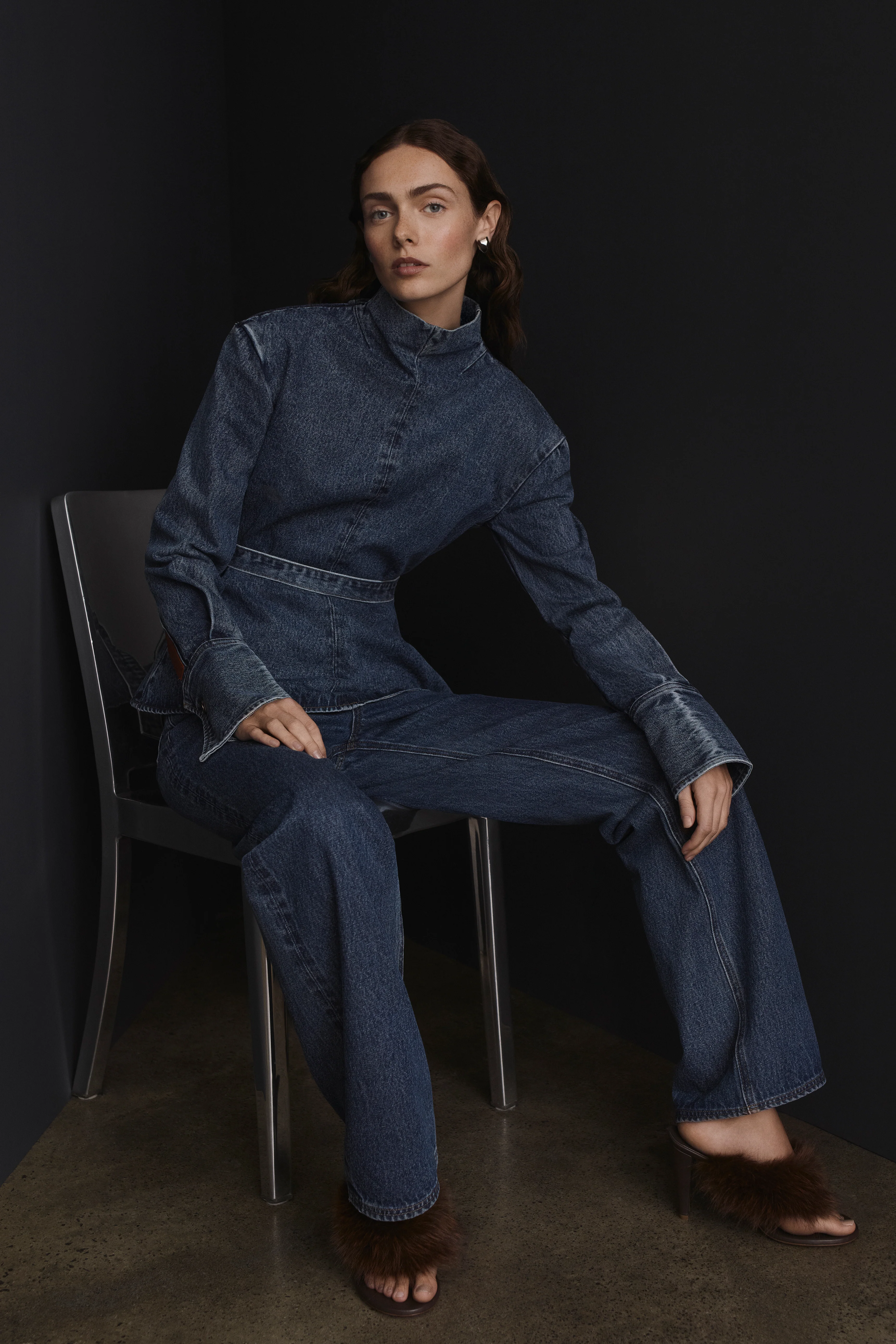 DENIM SELVEDGE WIDE LEG JEAN - Image 3