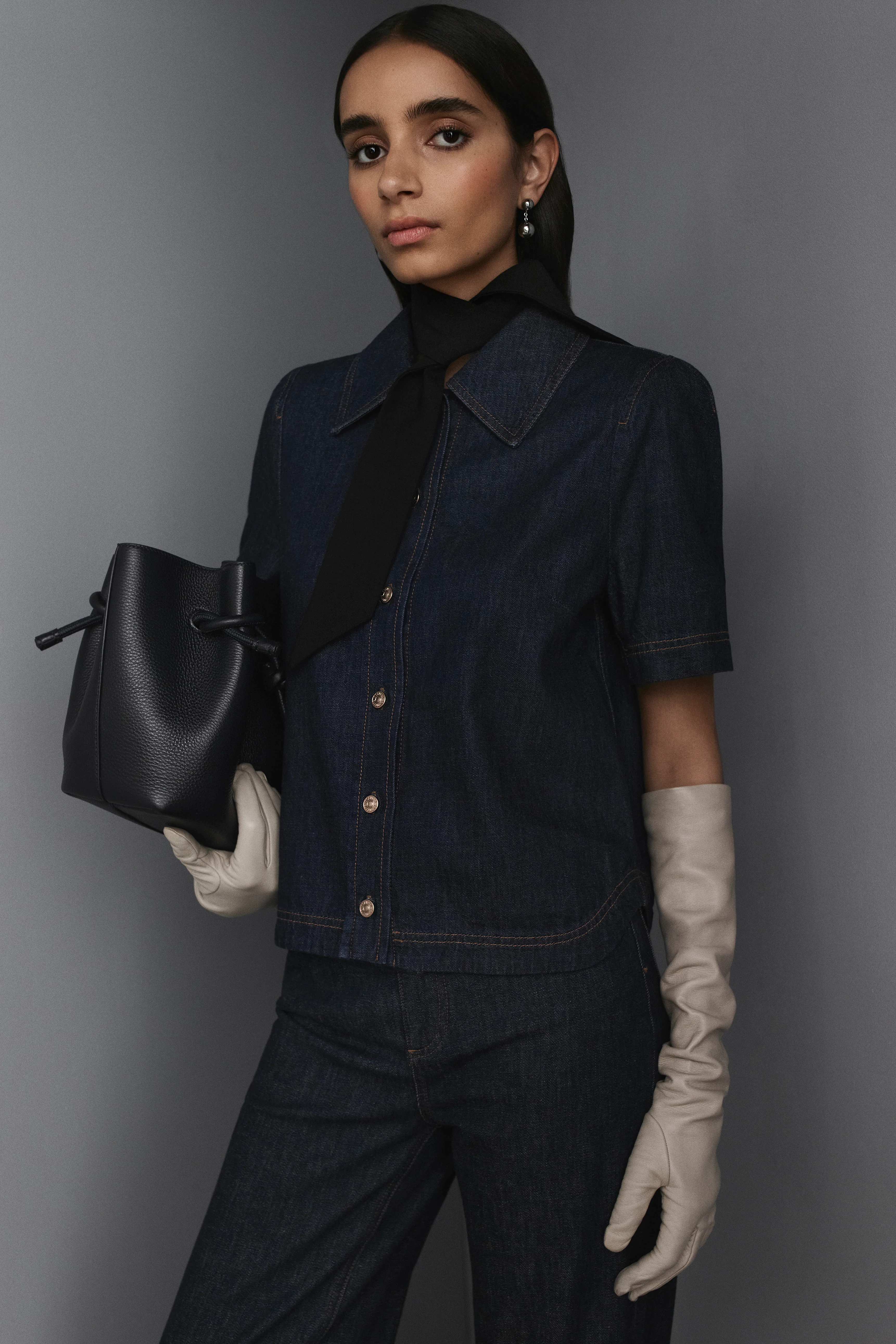 DENIM SHORT SLEEVE SHIRT - Image 8