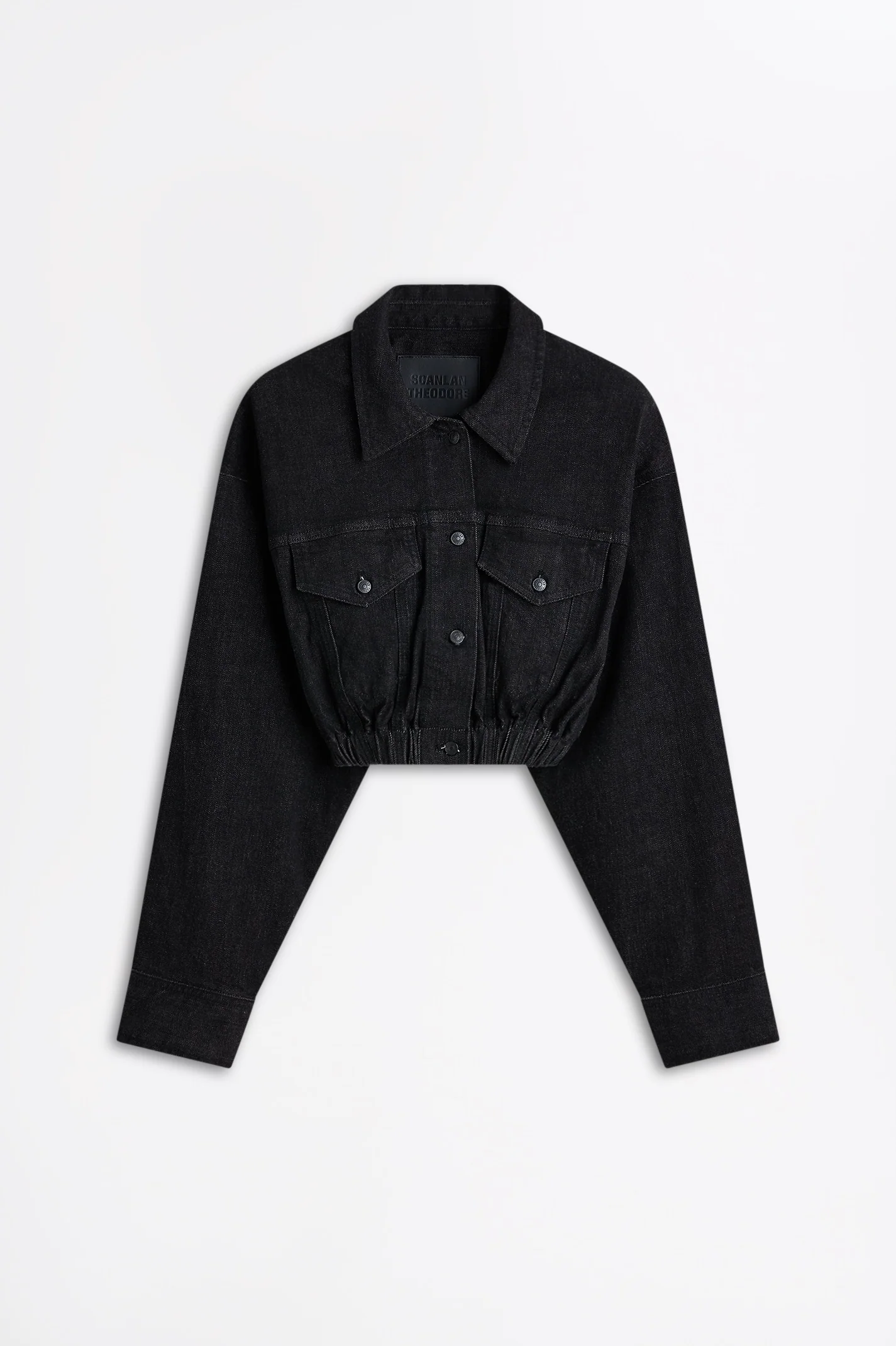 DENIM SOFT WAIST CROP JACKET - Image 2