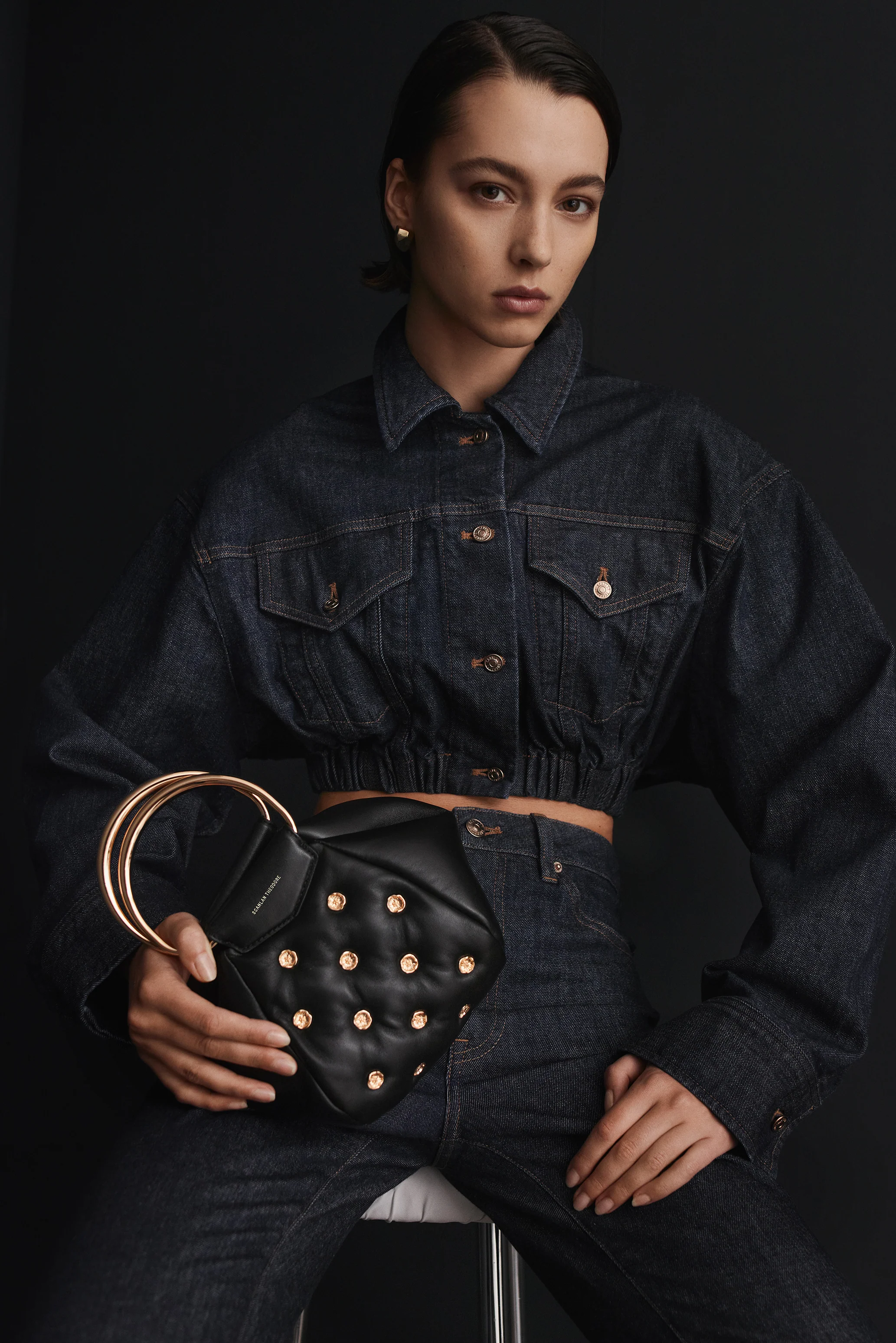DENIM SOFT WAIST CROP JACKET - Image 3
