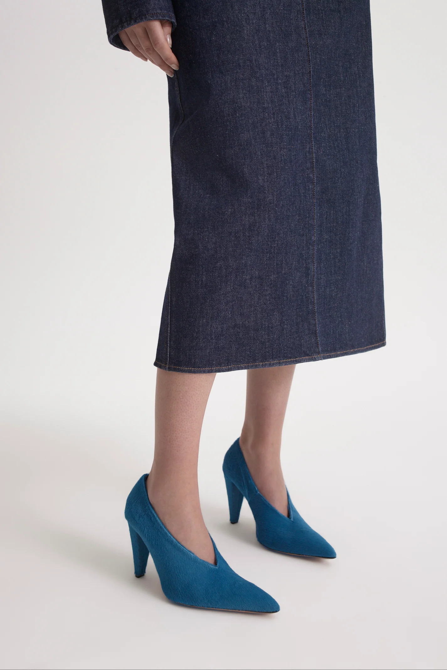 DENIM SOFT WAIST PENCIL SKIRT - Image 7