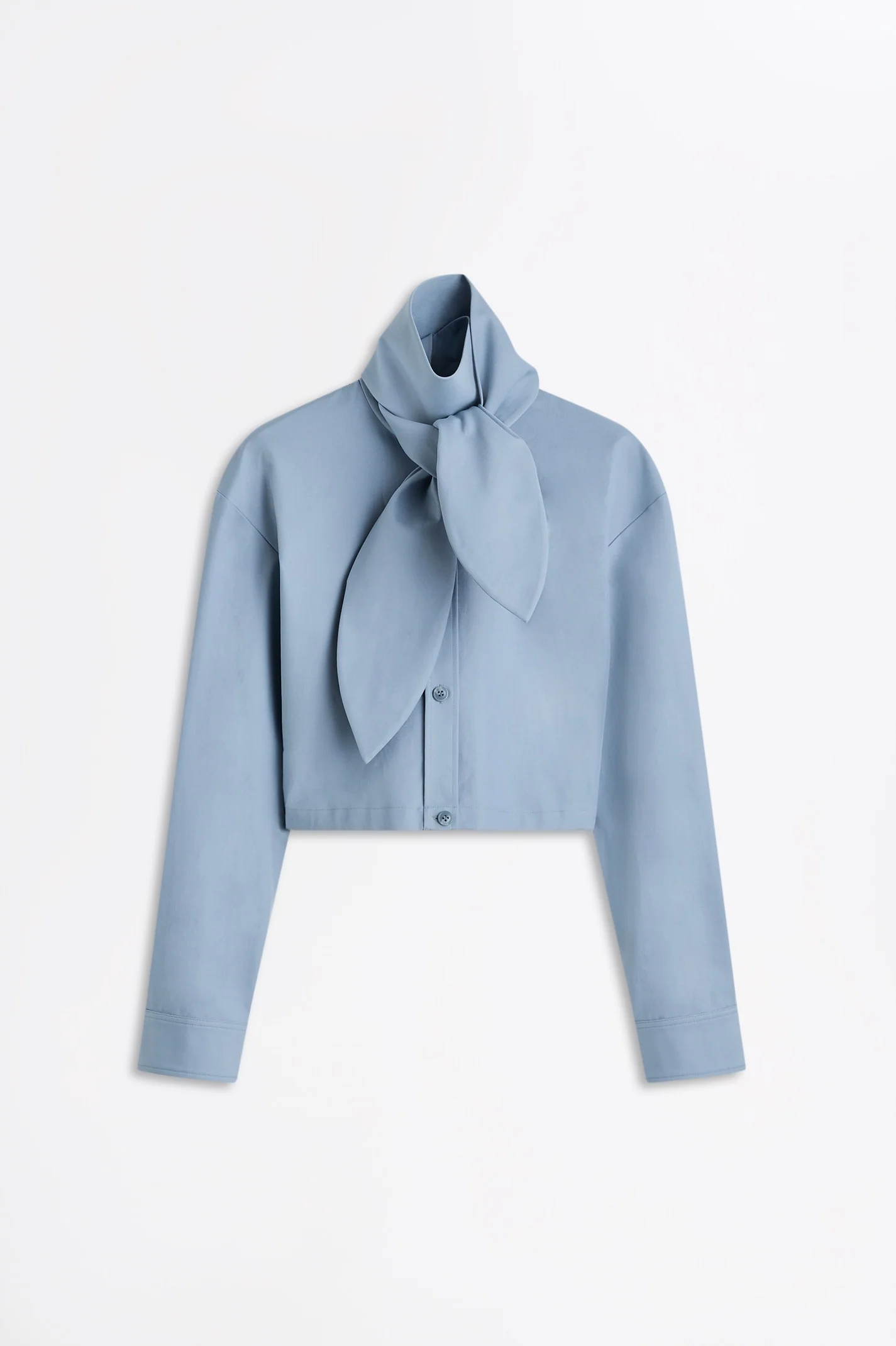 DOUBLE COTTON CRAVAT SHIRT - Image 2