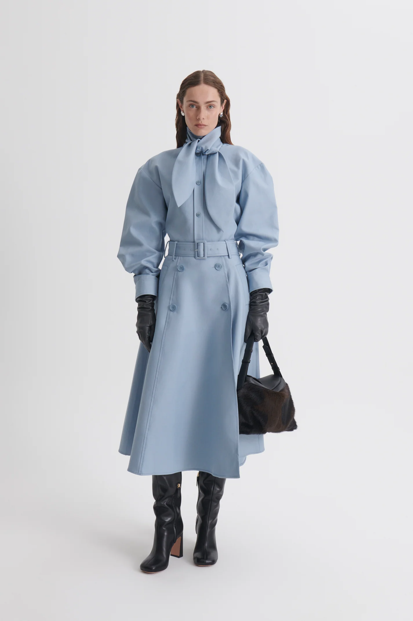 DOUBLE COTTON TRENCH SKIRT - Image 4
