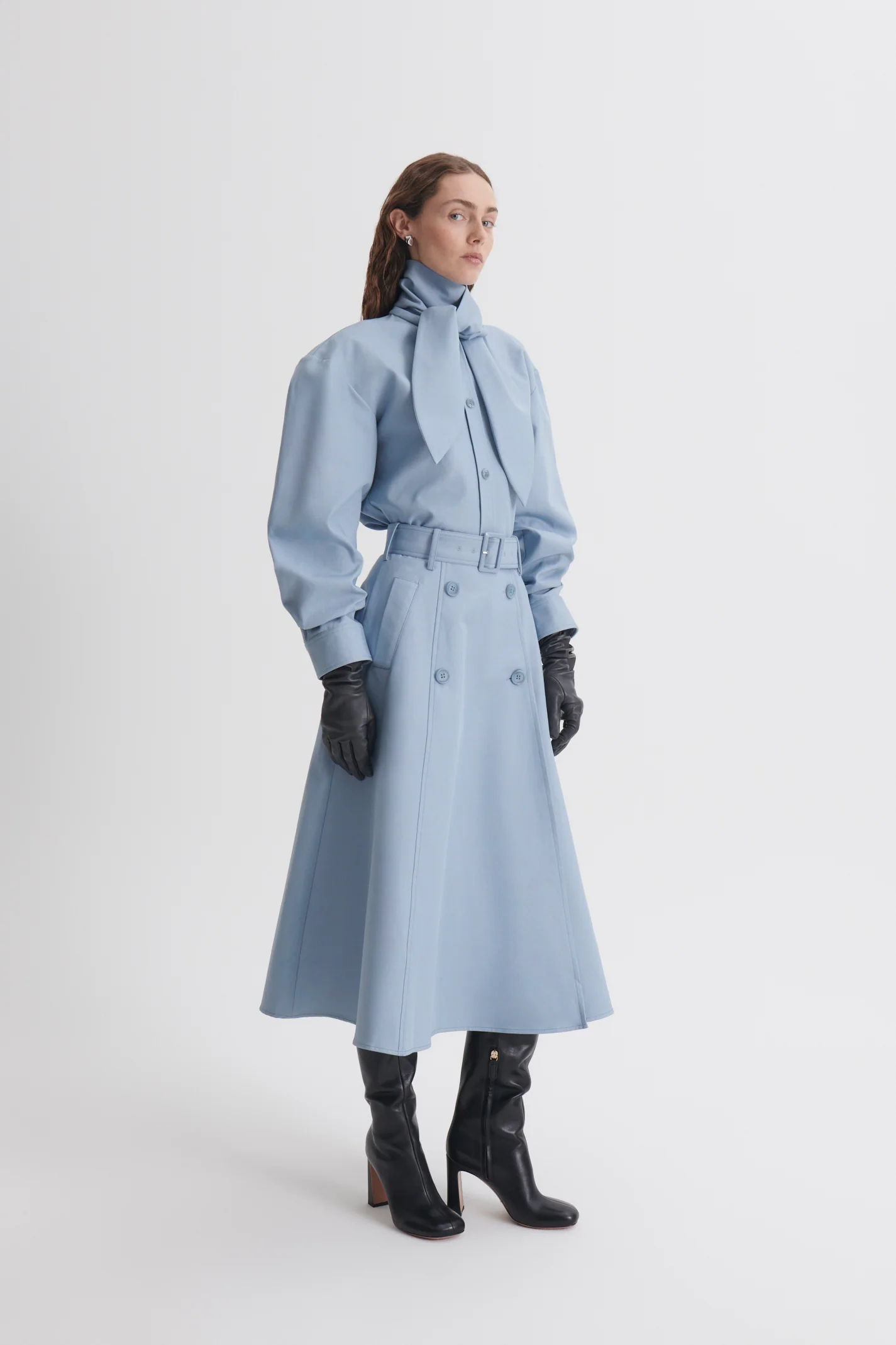 DOUBLE COTTON TRENCH SKIRT - Image 5