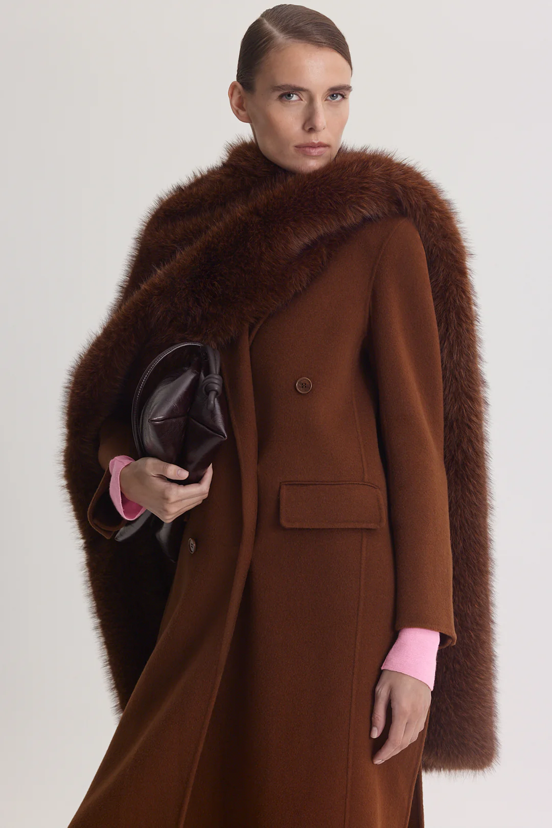 FAUX-FUR CAPE WRAP - Image 3