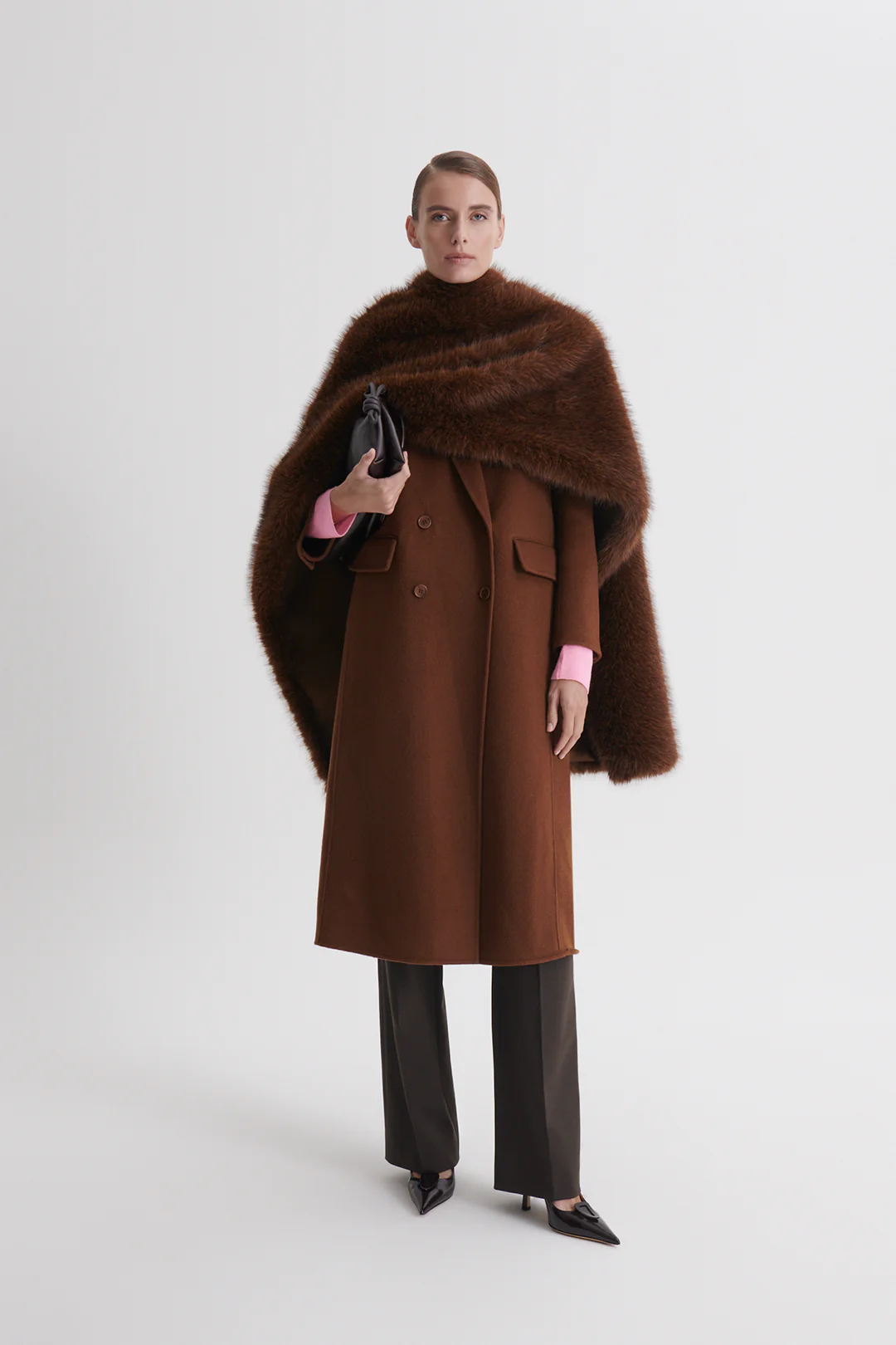 FAUX-FUR CAPE WRAP - Image 4