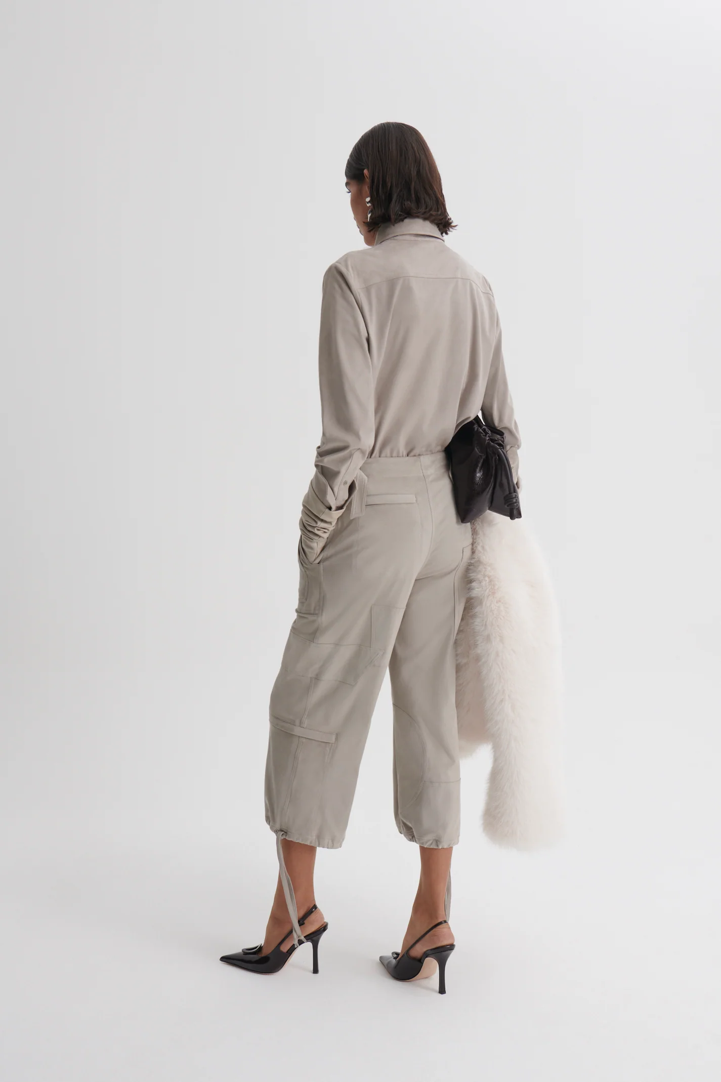 FAUX-SUEDE CROP CARGO - Image 6