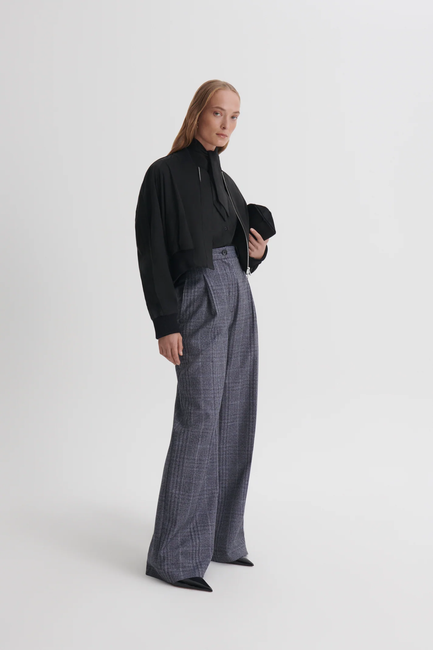 FAUX-SUEDE PIPED BOMBER - Image 5