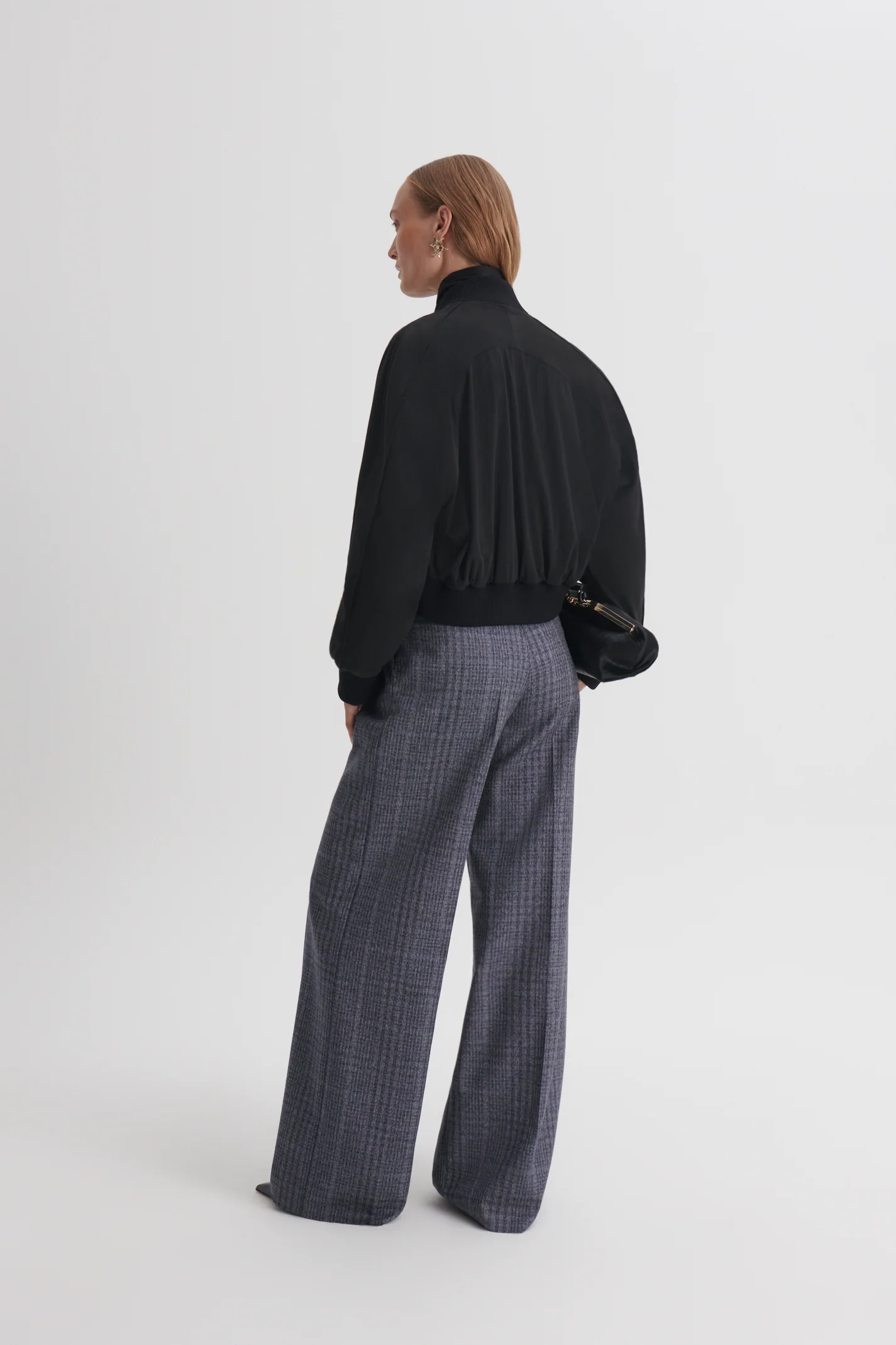 FAUX-SUEDE PIPED BOMBER - Image 6