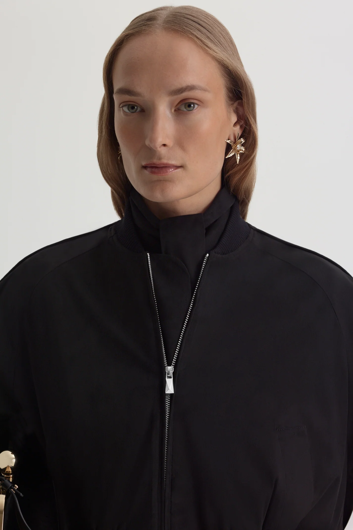 FAUX-SUEDE PIPED BOMBER - Image 7