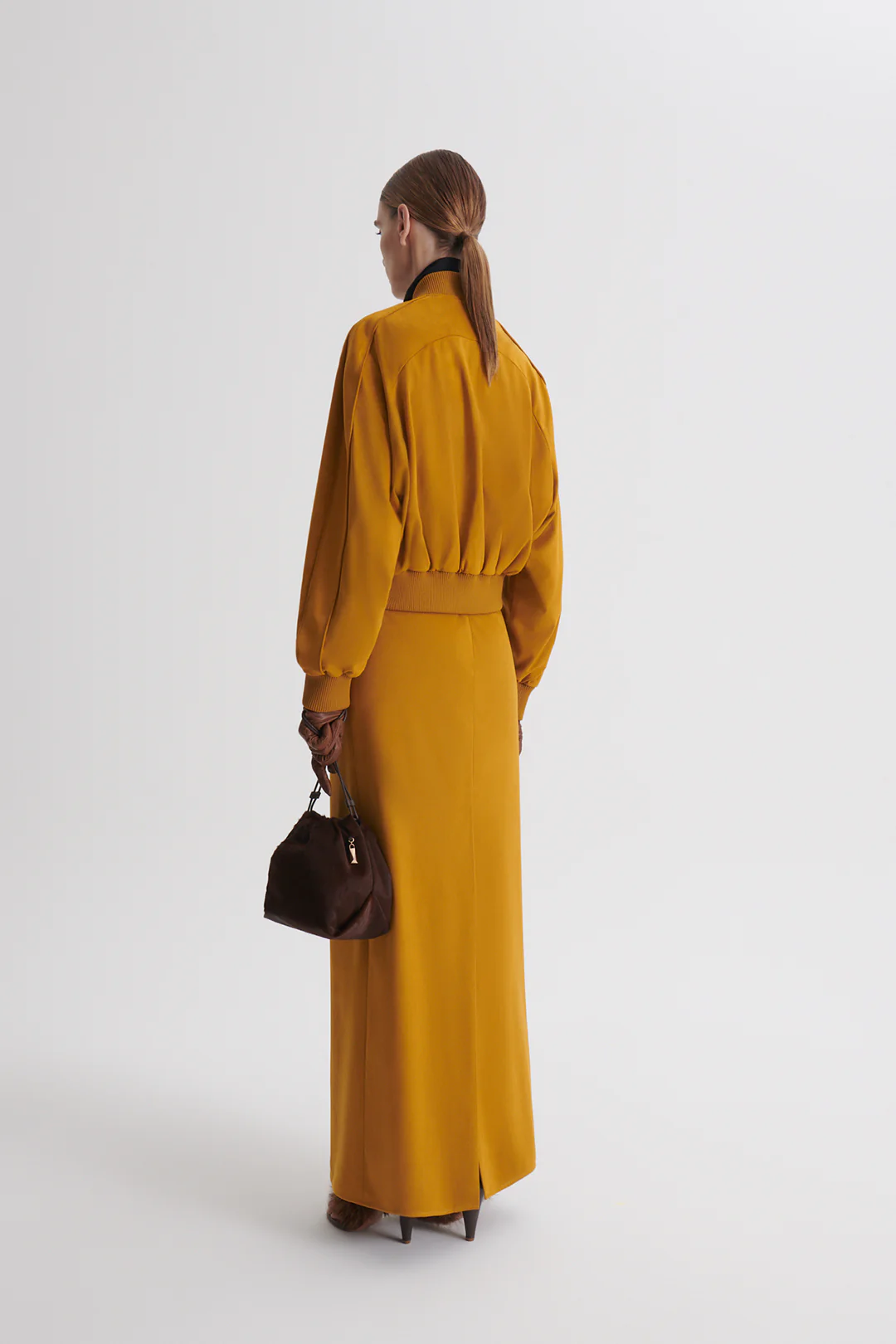 FAUX-SUEDE PIPED BOMBER - Image 6