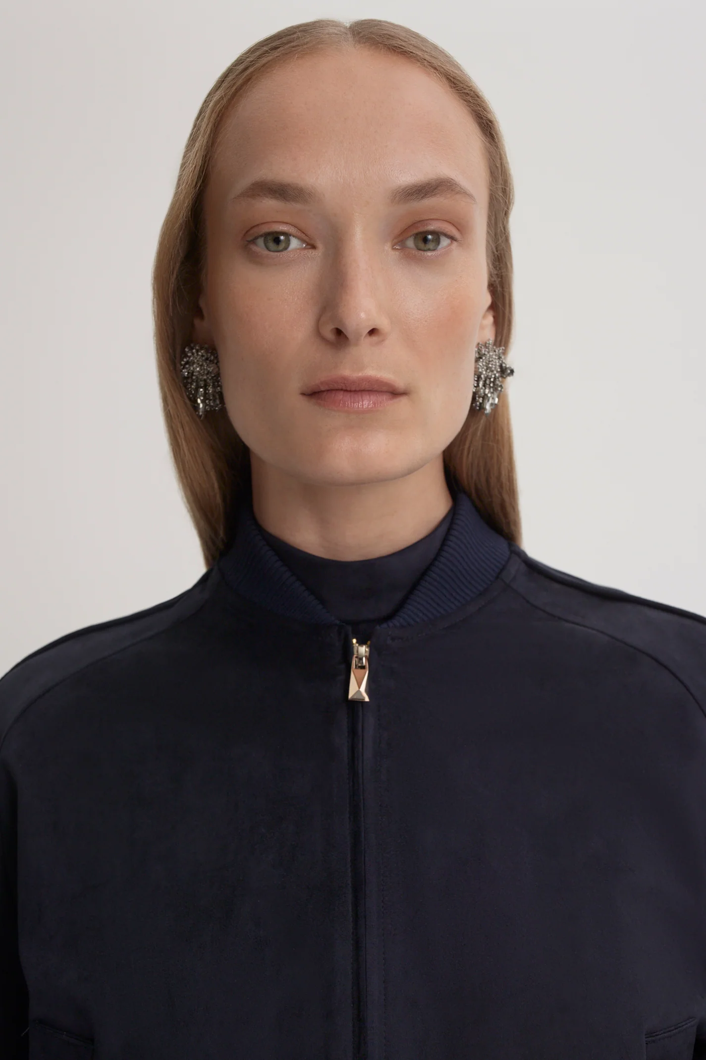 FAUX-SUEDE PIPED BOMBER - Image 7